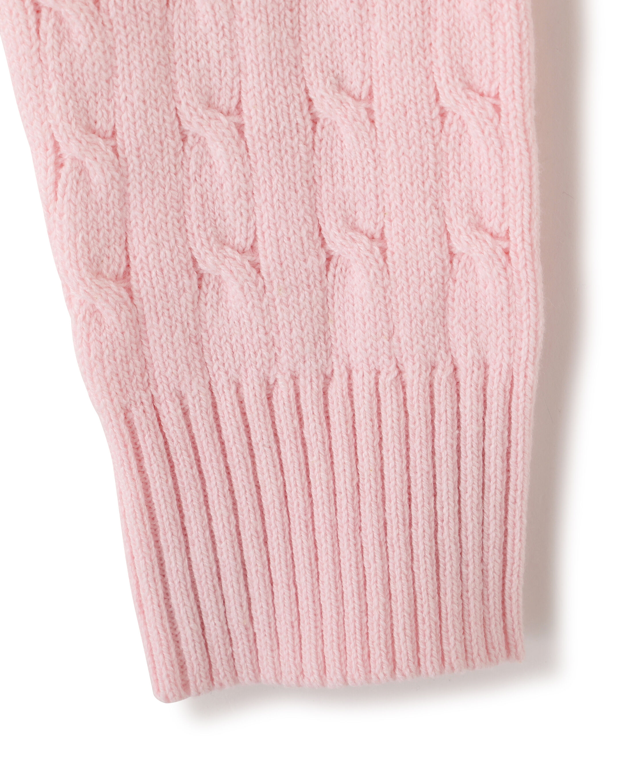  「ポロ衿コットンブレンドケーブルニット」|ニット・セーター|