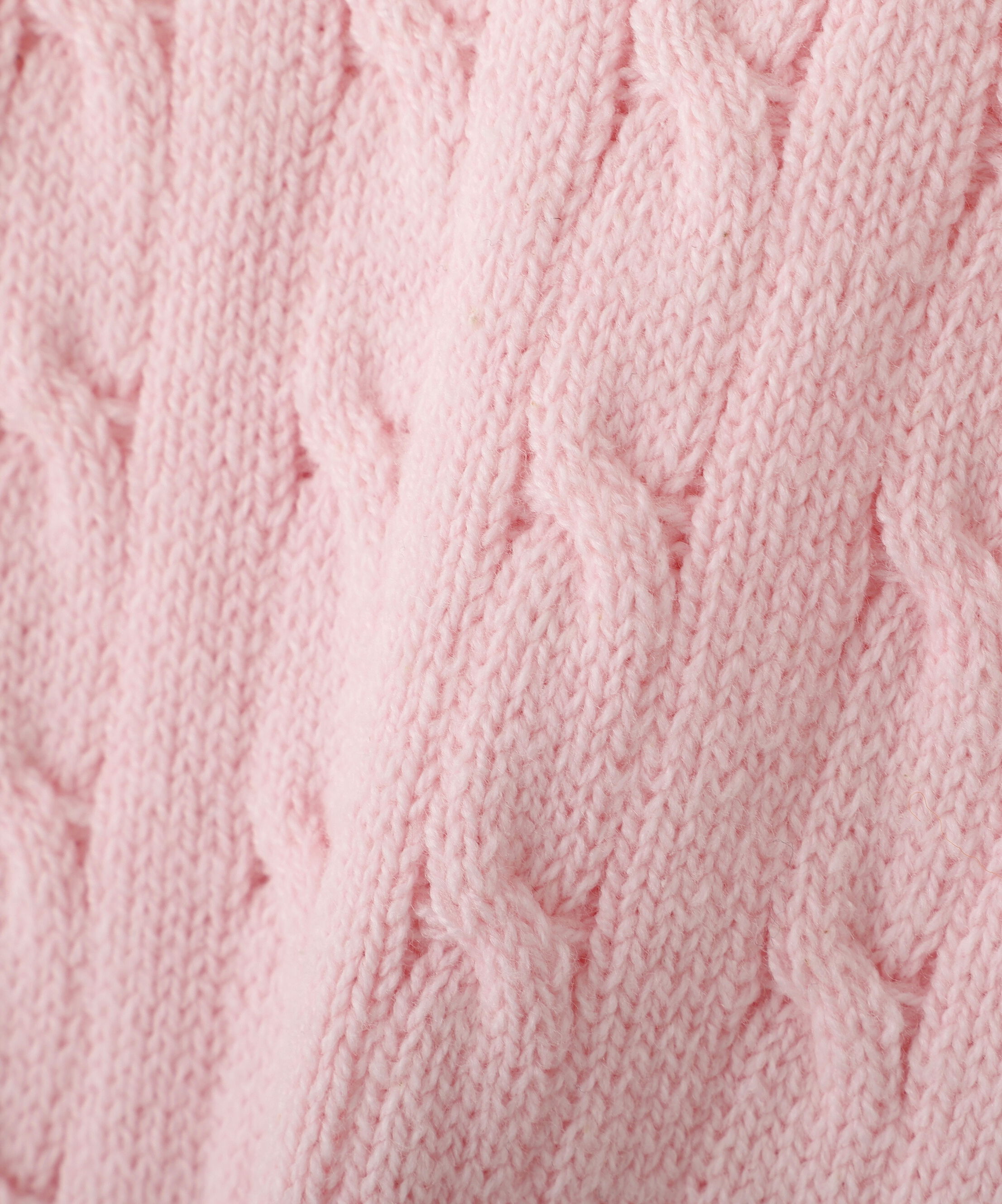  「ポロ衿コットンブレンドケーブルニット」|ニット・セーター|