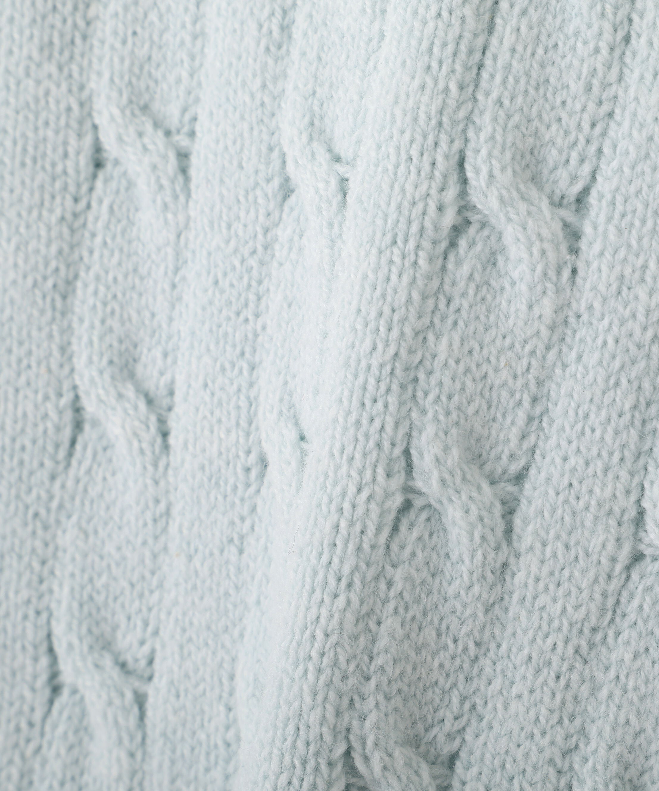  「ポロ衿コットンブレンドケーブルニット」|ニット・セーター|