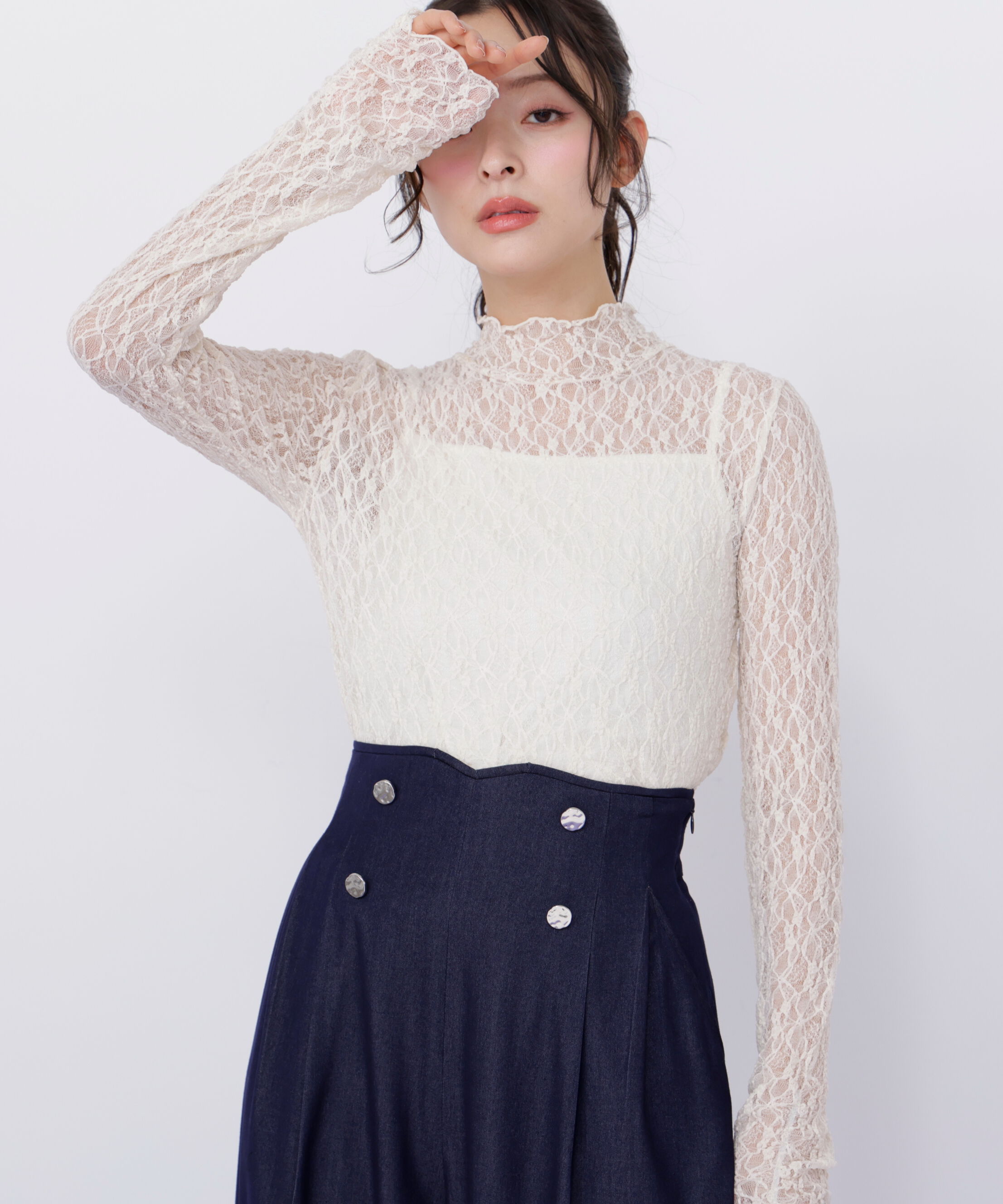  「レースカットソートップス」|Tシャツ・カットソー|