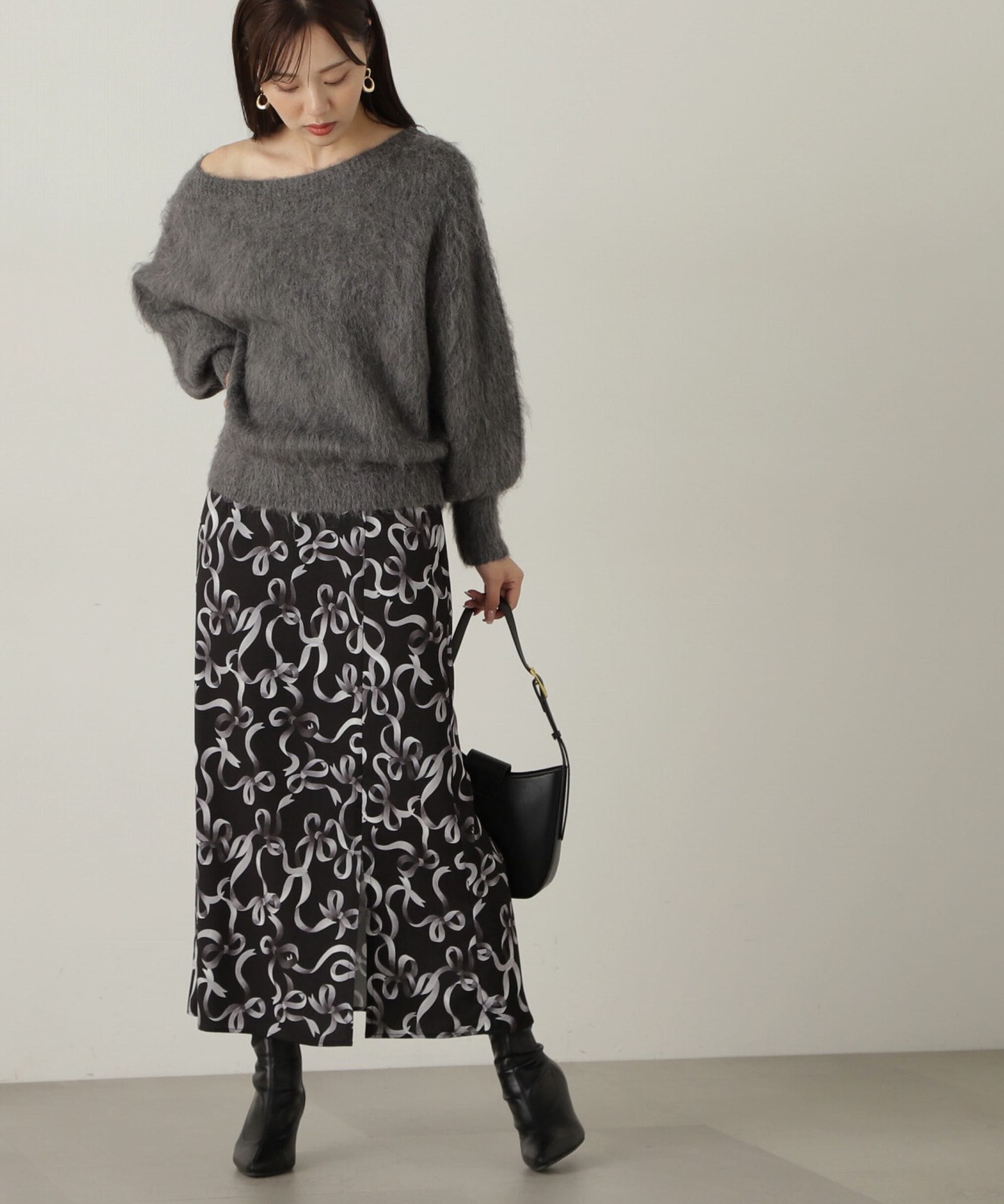 PROPORTION BODY DRESSING「リボン柄ナロースカート　24AW」|スカート|