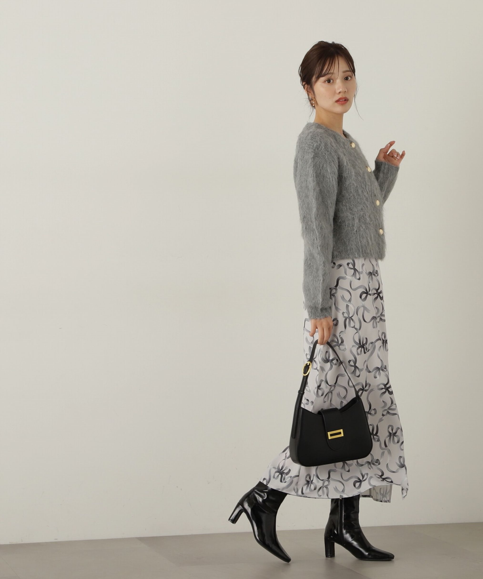 PROPORTION BODY DRESSING「リボン柄ナロースカート　24AW」|スカート|