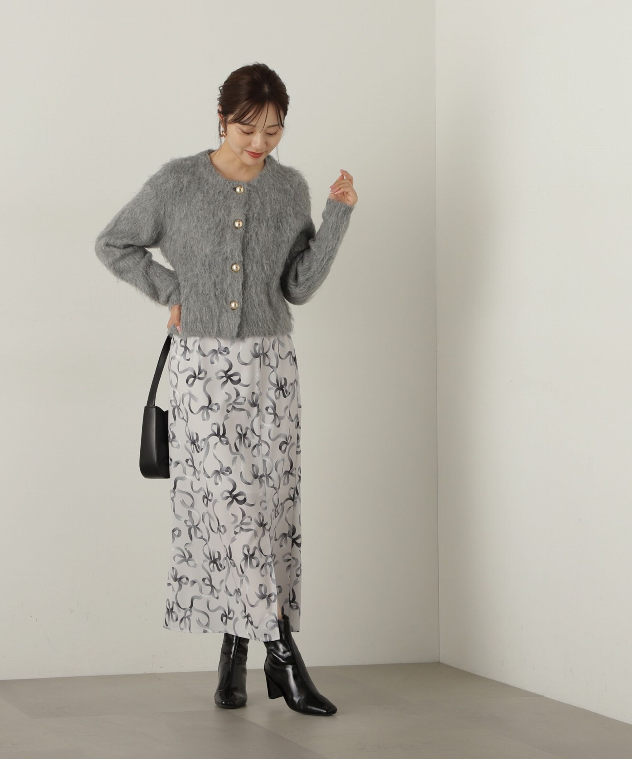 PROPORTION BODY DRESSING「リボン柄ナロースカート　24AW」|スカート|