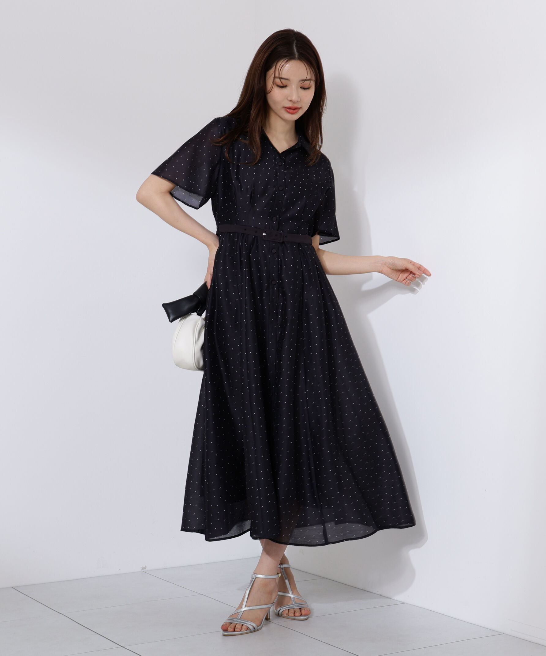 PROPORTION BODY DRESSING「配色シャツワンピース」|ワンピース|ブラックドッ 1