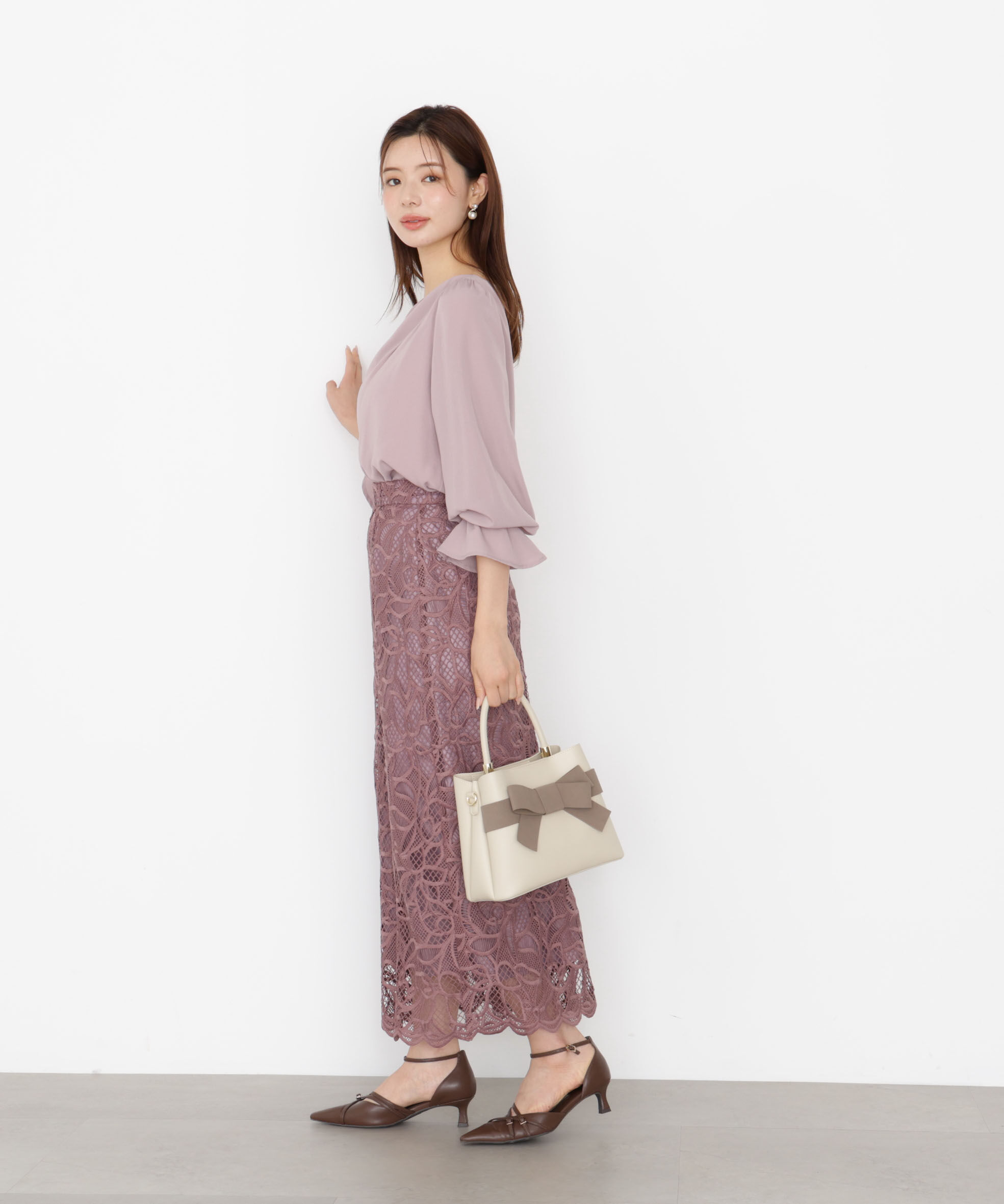 PROPORTION BODY DRESSING「ケミカルレースナロースカート 25AW」|スカート|