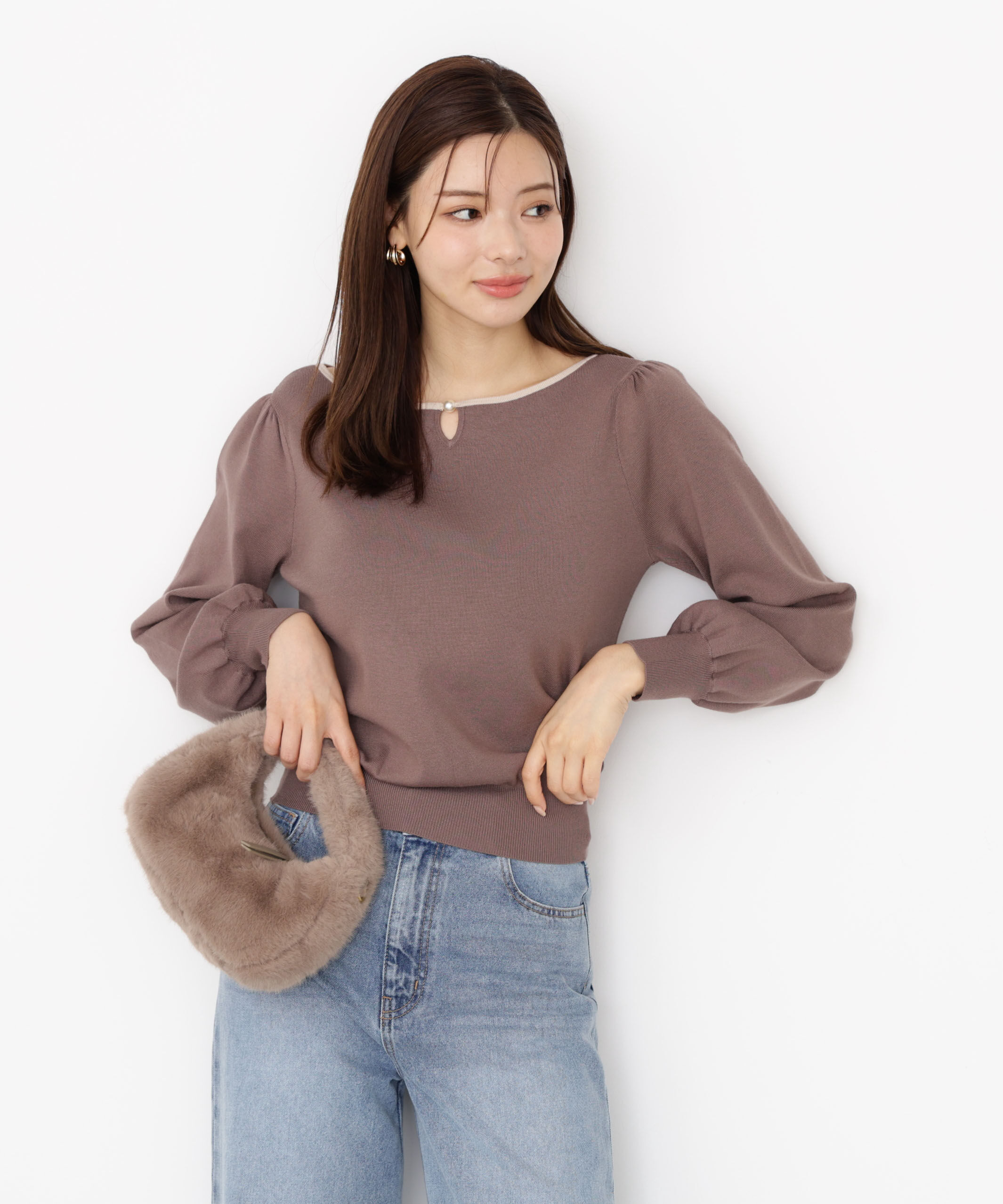 PROPORTION BODY DRESSING「＜ハンドウォッシャブル＞前後2wayパールニット 25AW」|ニット・セーター|