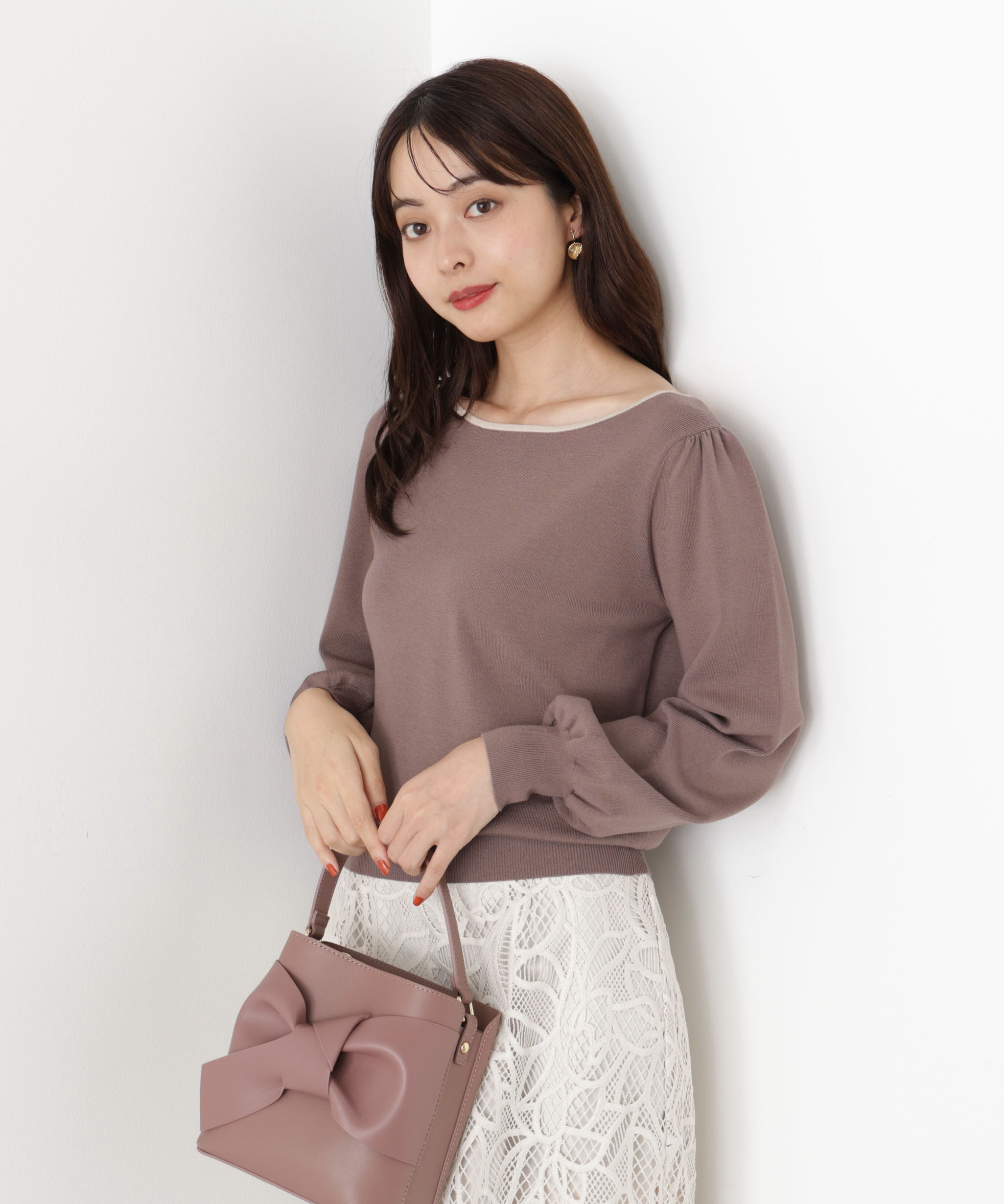 PROPORTION BODY DRESSING「＜ハンドウォッシャブル＞前後2wayパールニット 25AW」|ニット・セーター|