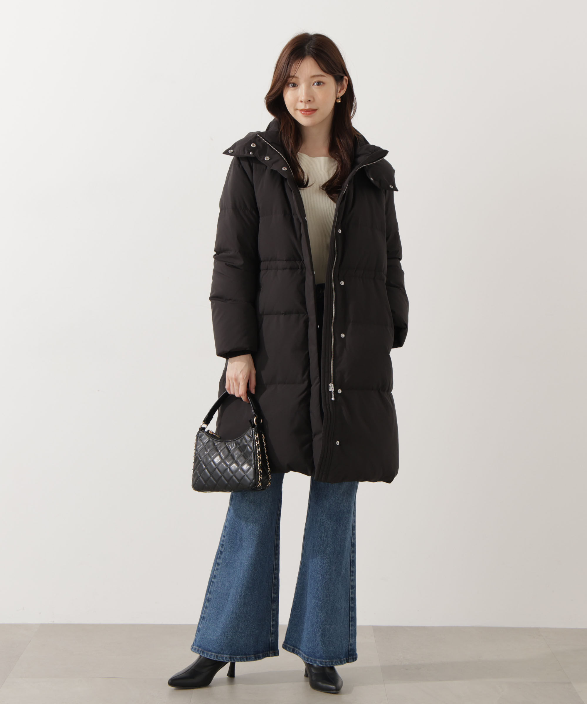 PROPORTION BODY DRESSING「フード取り外しダウン 25AW」|その他|ブラック