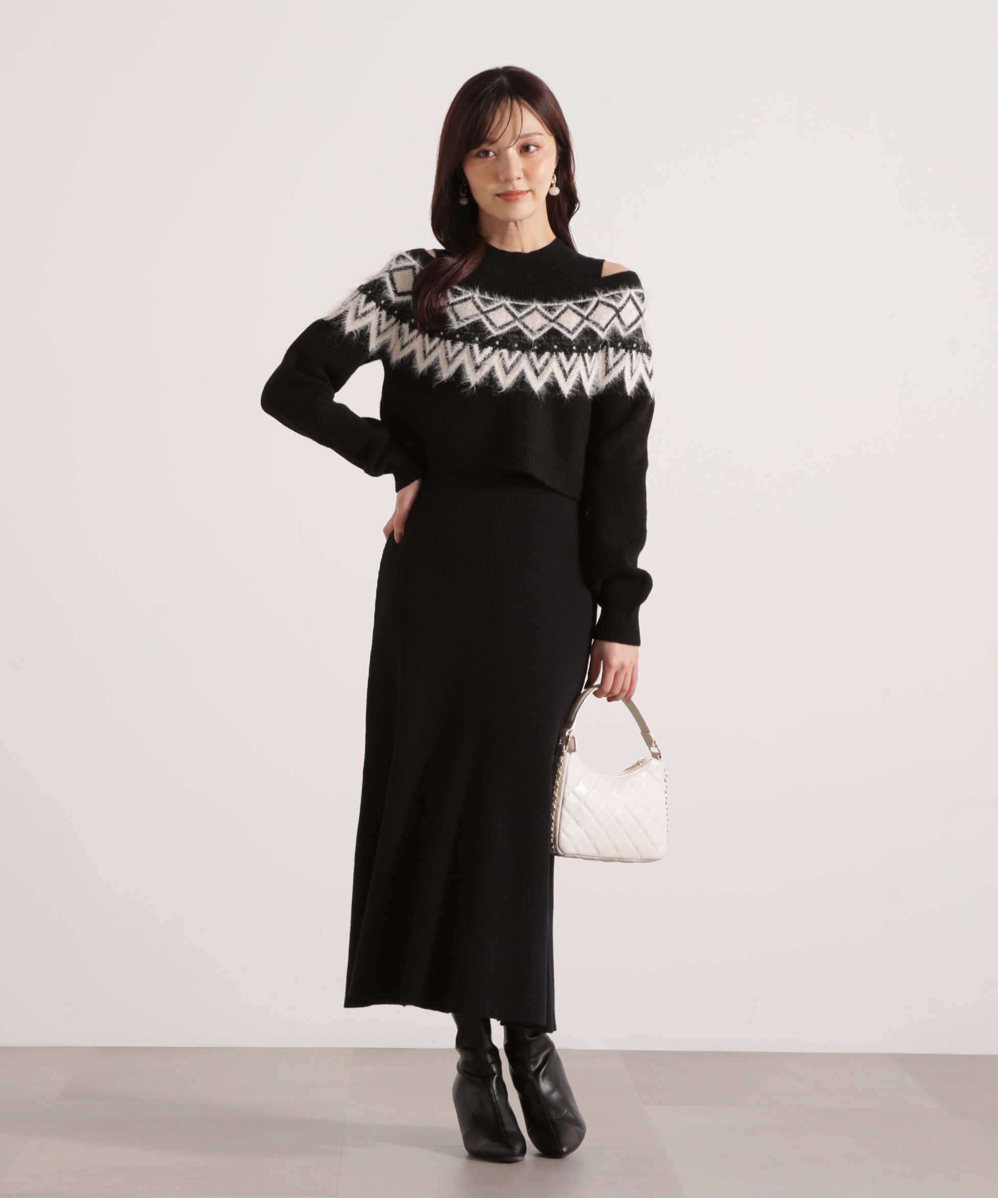 PROPORTION BODY DRESSING「ノルディックニットSETUP ワンピース 25AW」|ワンピース|
