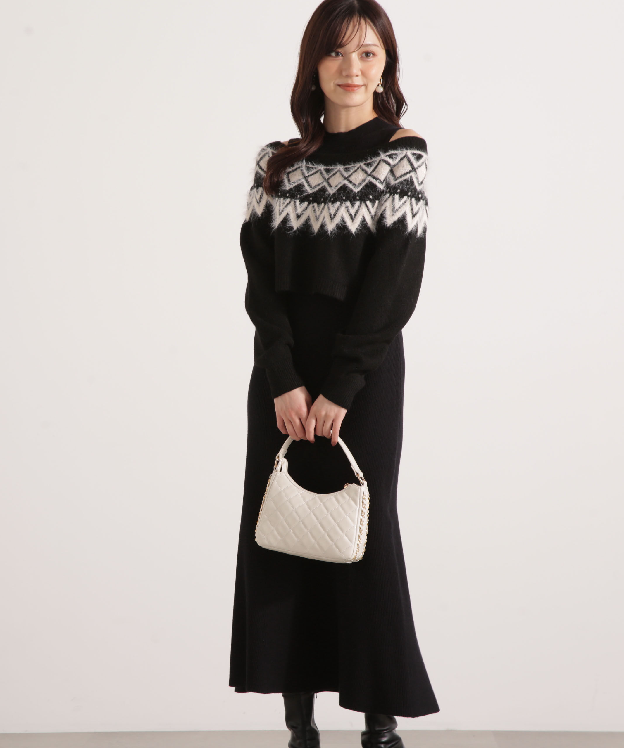 PROPORTION BODY DRESSING「ノルディックニットSETUP ワンピース 25AW」|ワンピース|