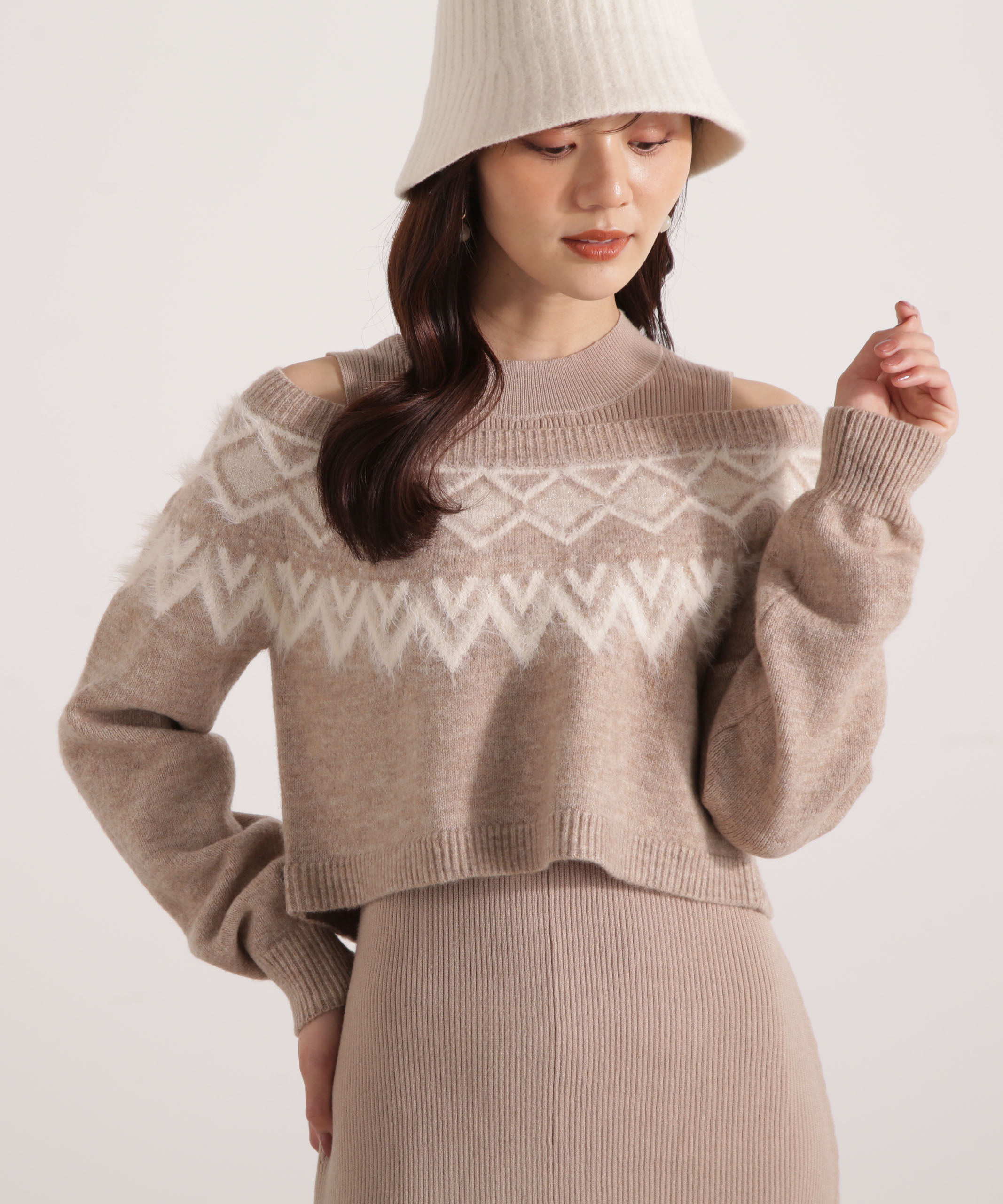 PROPORTION BODY DRESSING「ノルディックニットSETUP ワンピース 25AW」|ワンピース|