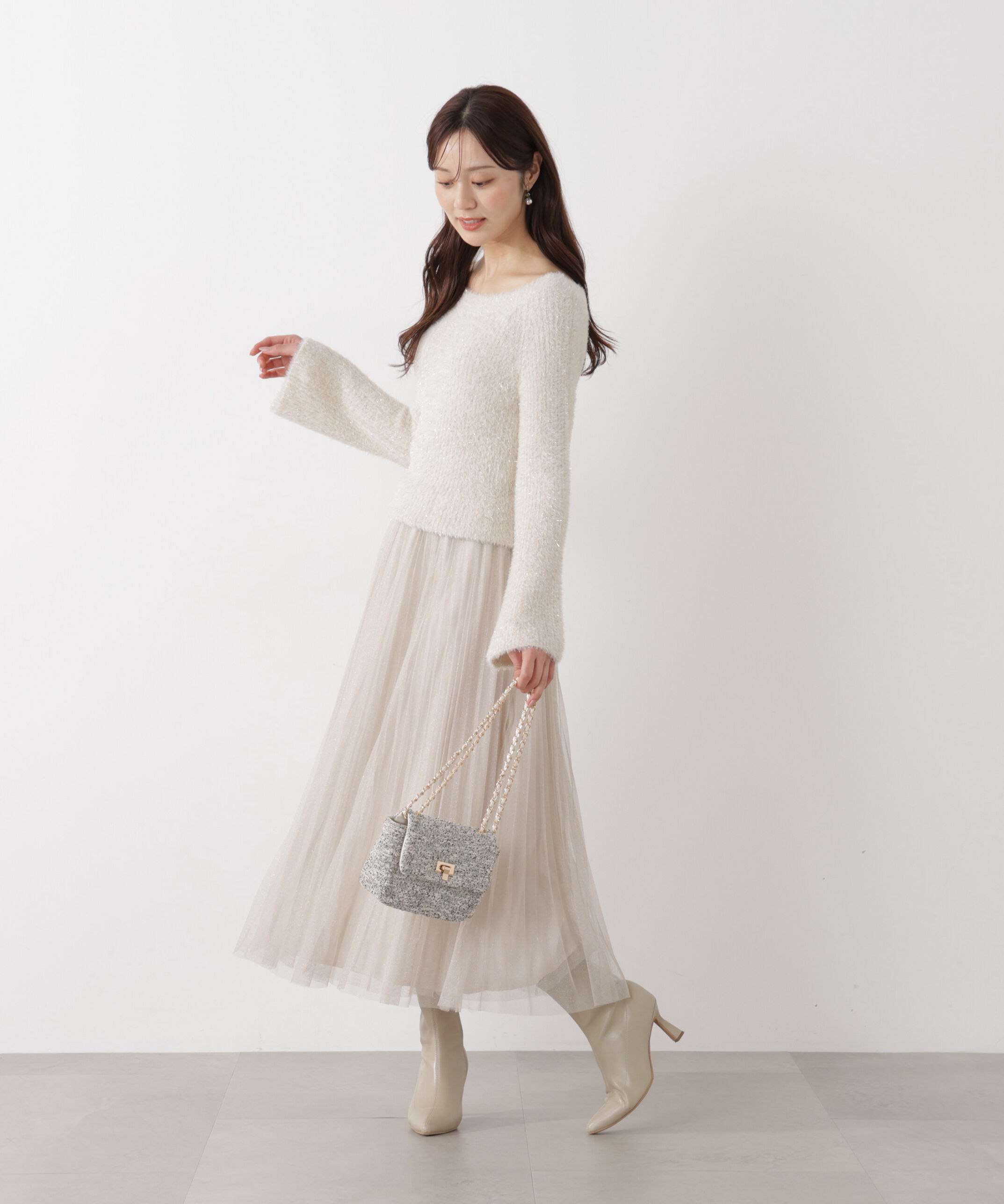 PROPORTION BODY DRESSING「《EDIT COLOGNE》ラメプリーツスカート」|スカート|