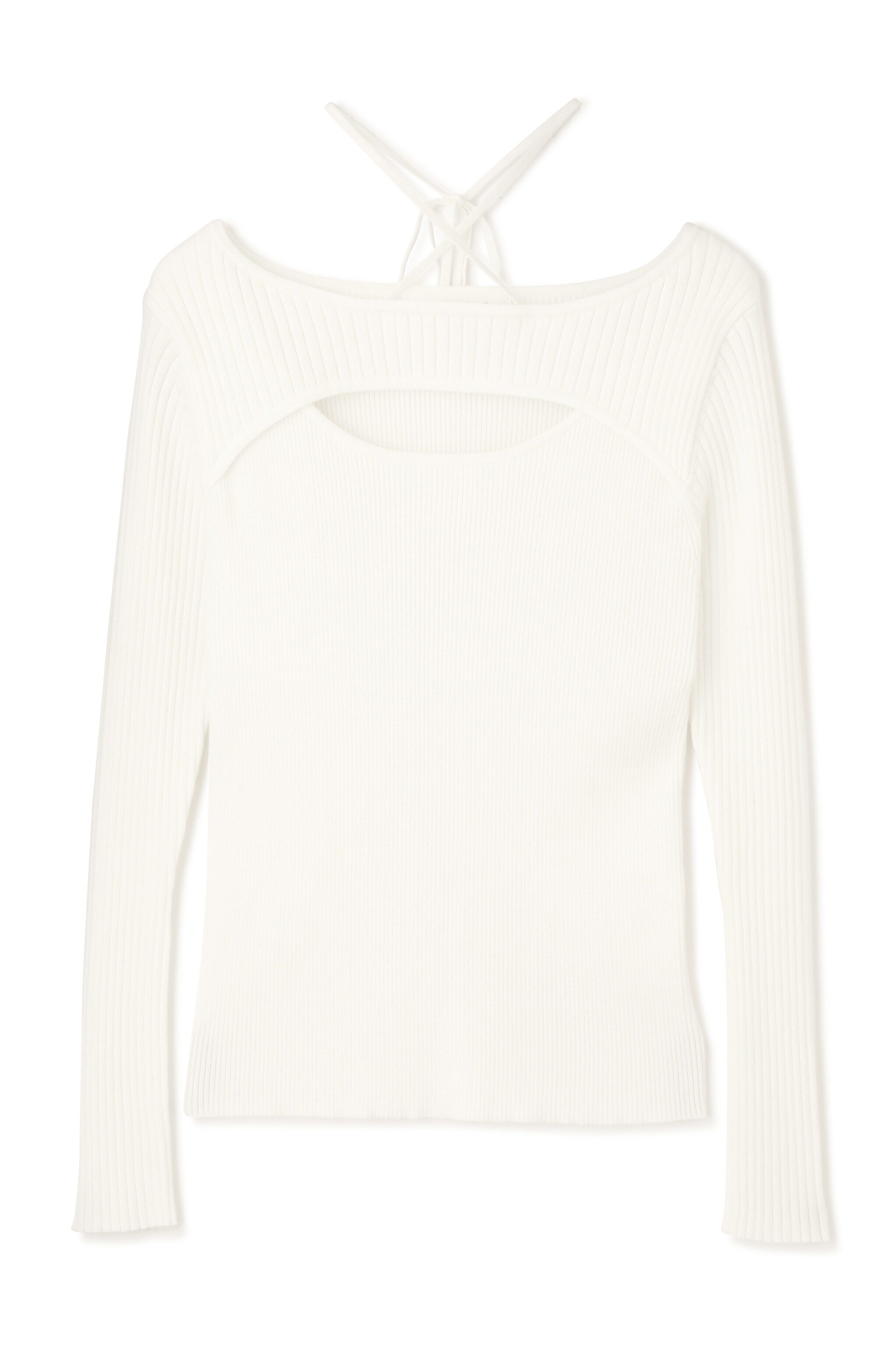  「◆ミックスリブカットアウトプルオーバー」|ニット・セーター|