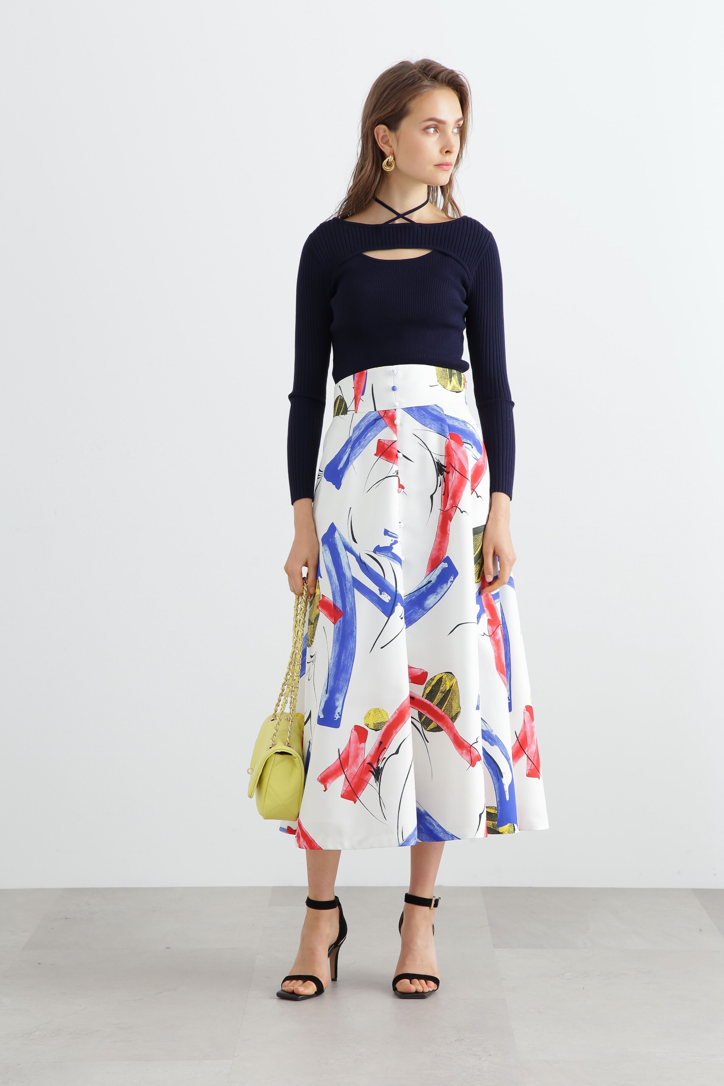  「◆ミックスリブカットアウトプルオーバー」|ニット・セーター|