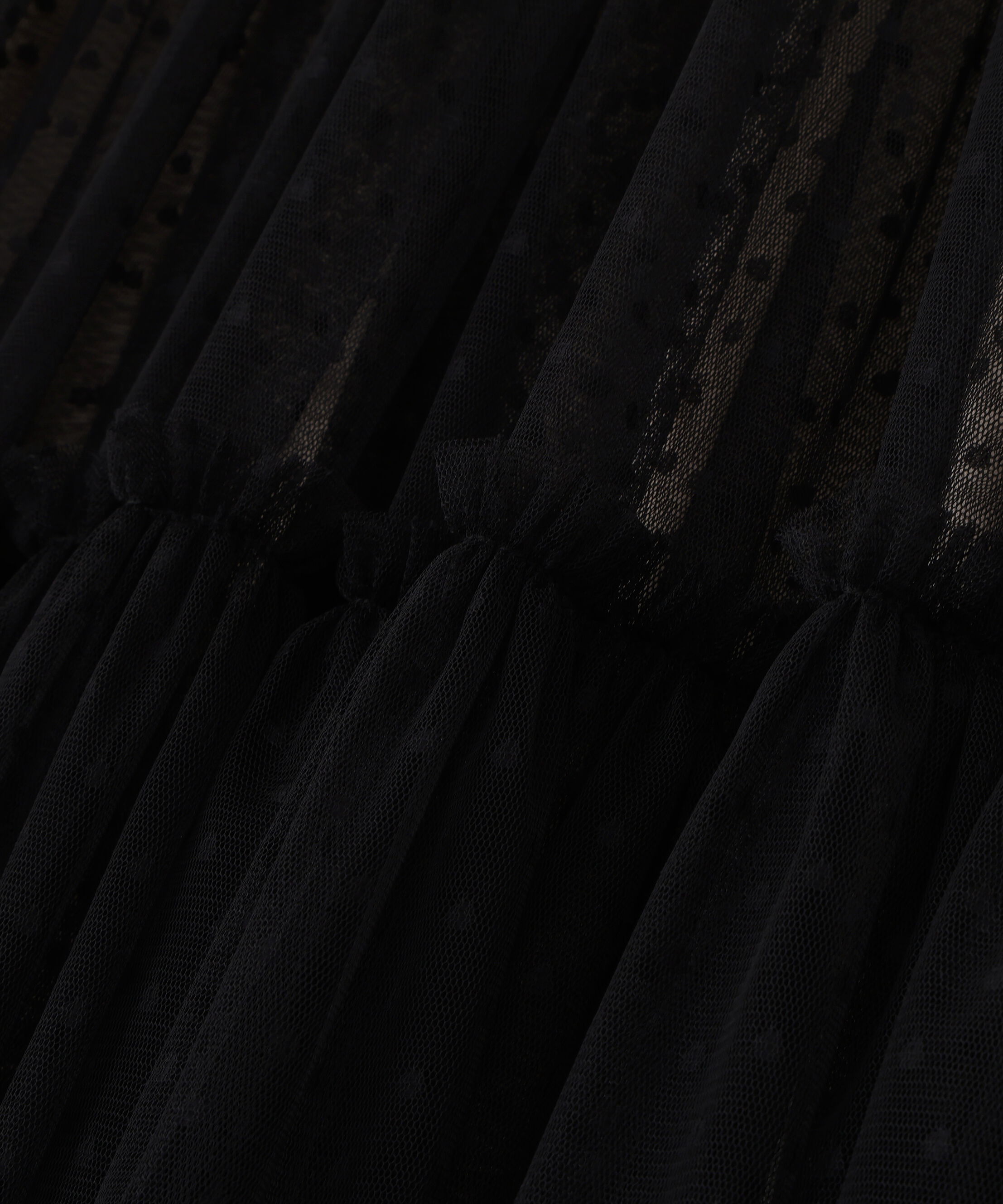  「◆ドットチュールギャザーティアードスカート」|スカート|