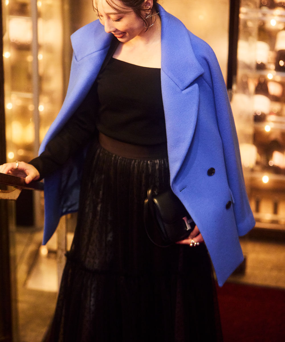  「◆ドットチュールギャザーティアードスカート」|スカート|