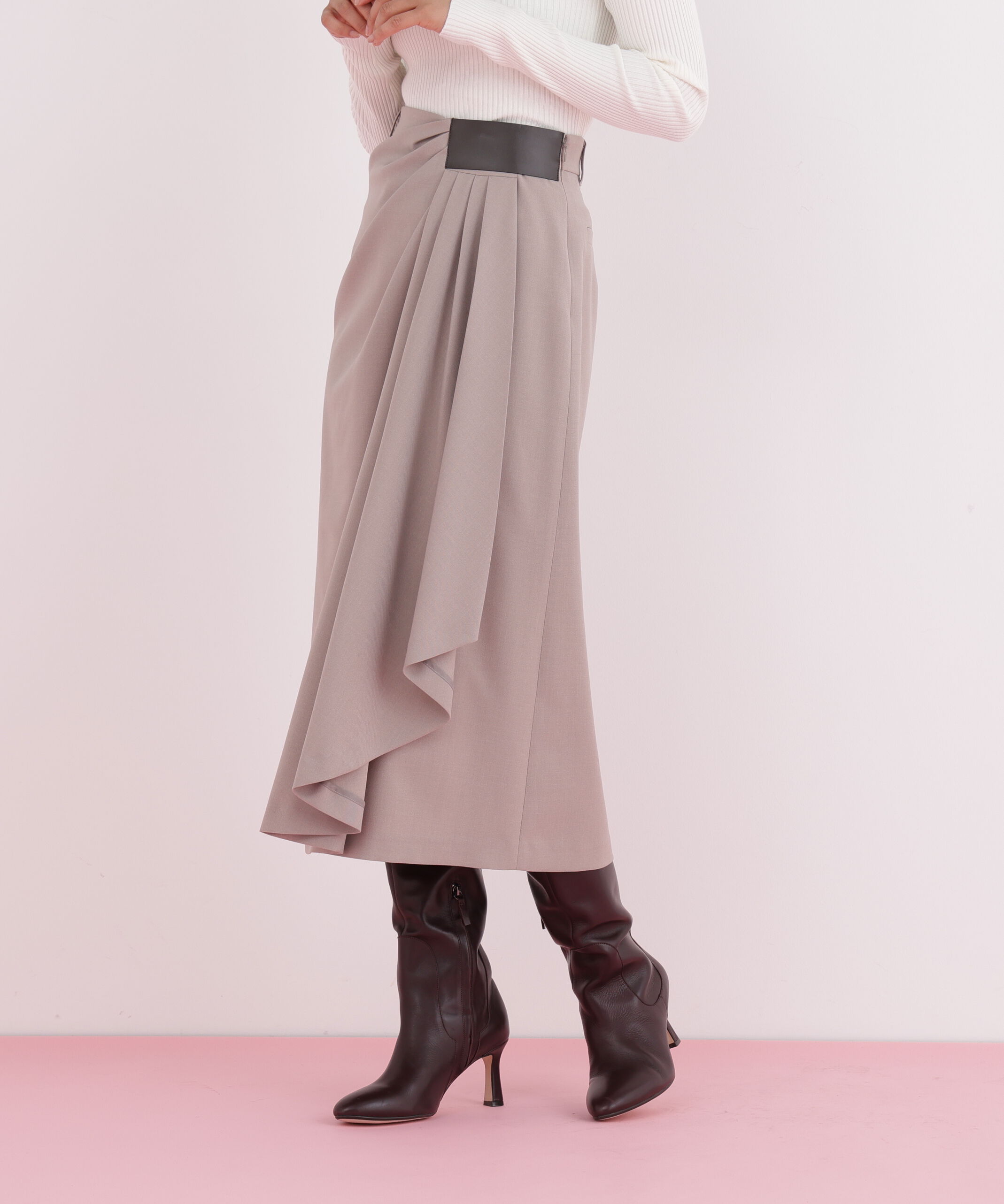  「サイドパッチタックスカート」|スカート|サンドベージ