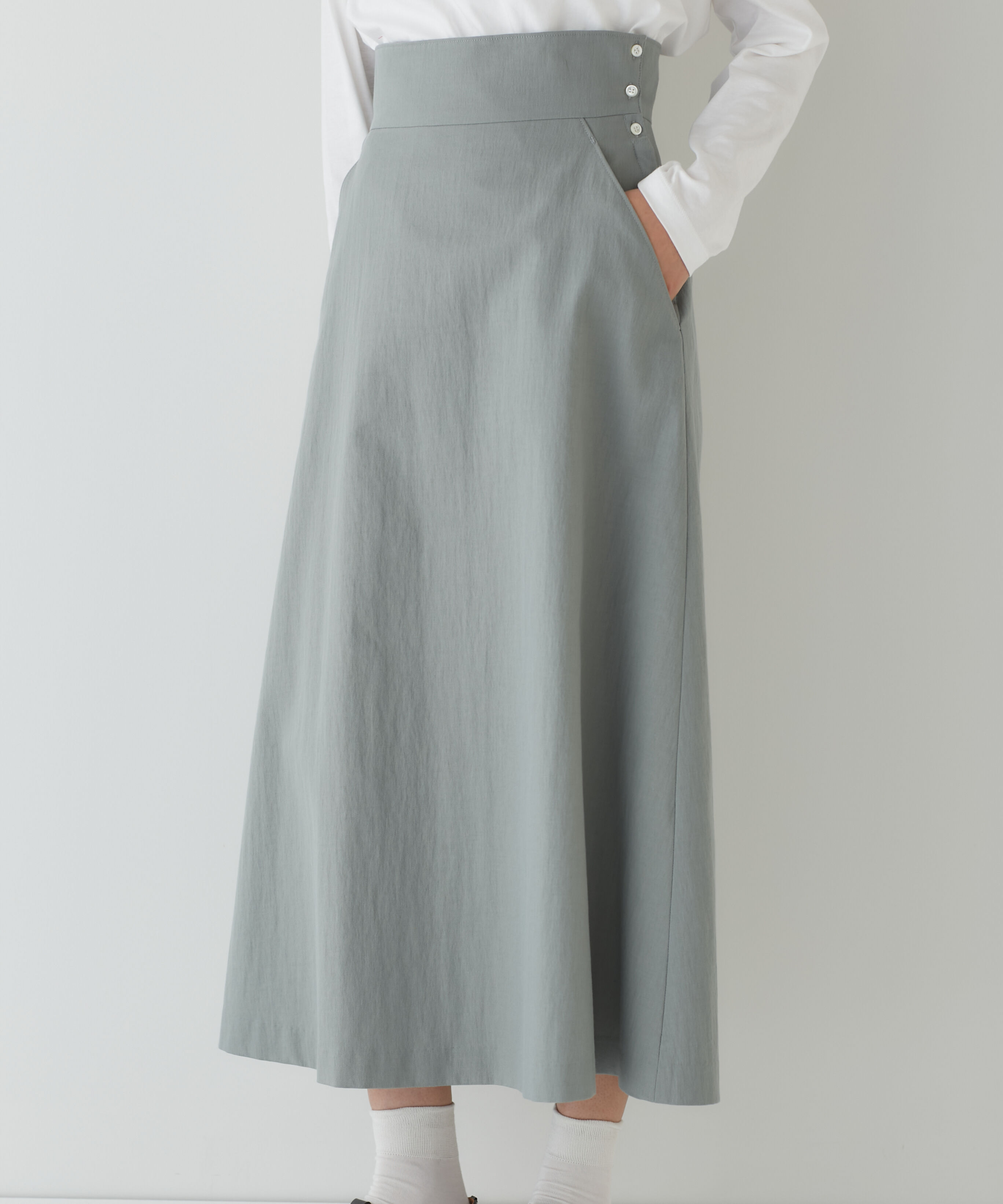  「◆ウエスト折り返しフレアスカート」|スカート|