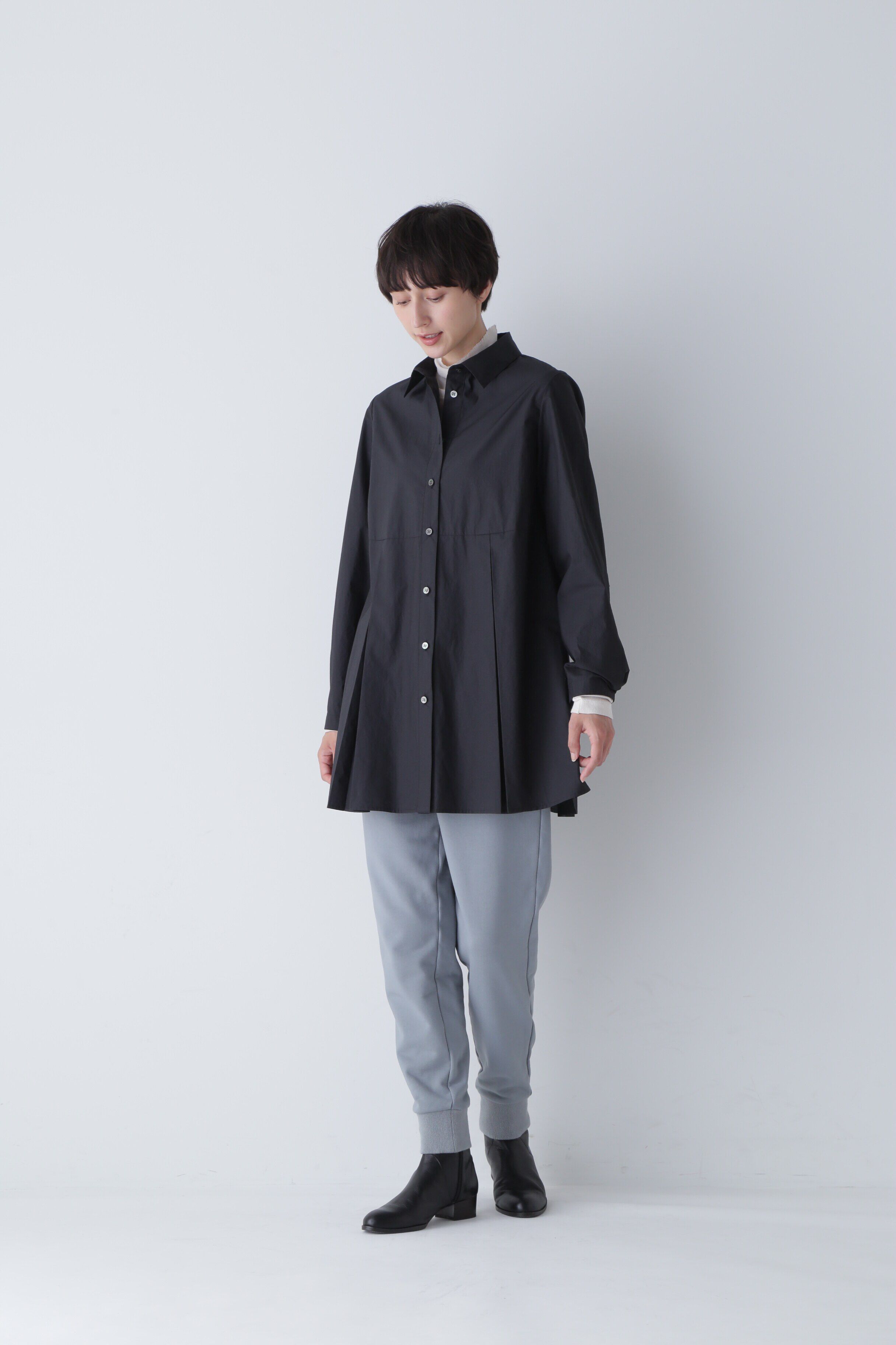  「◆ボックスタックロングブラウス」|シャツ・ブラウス|