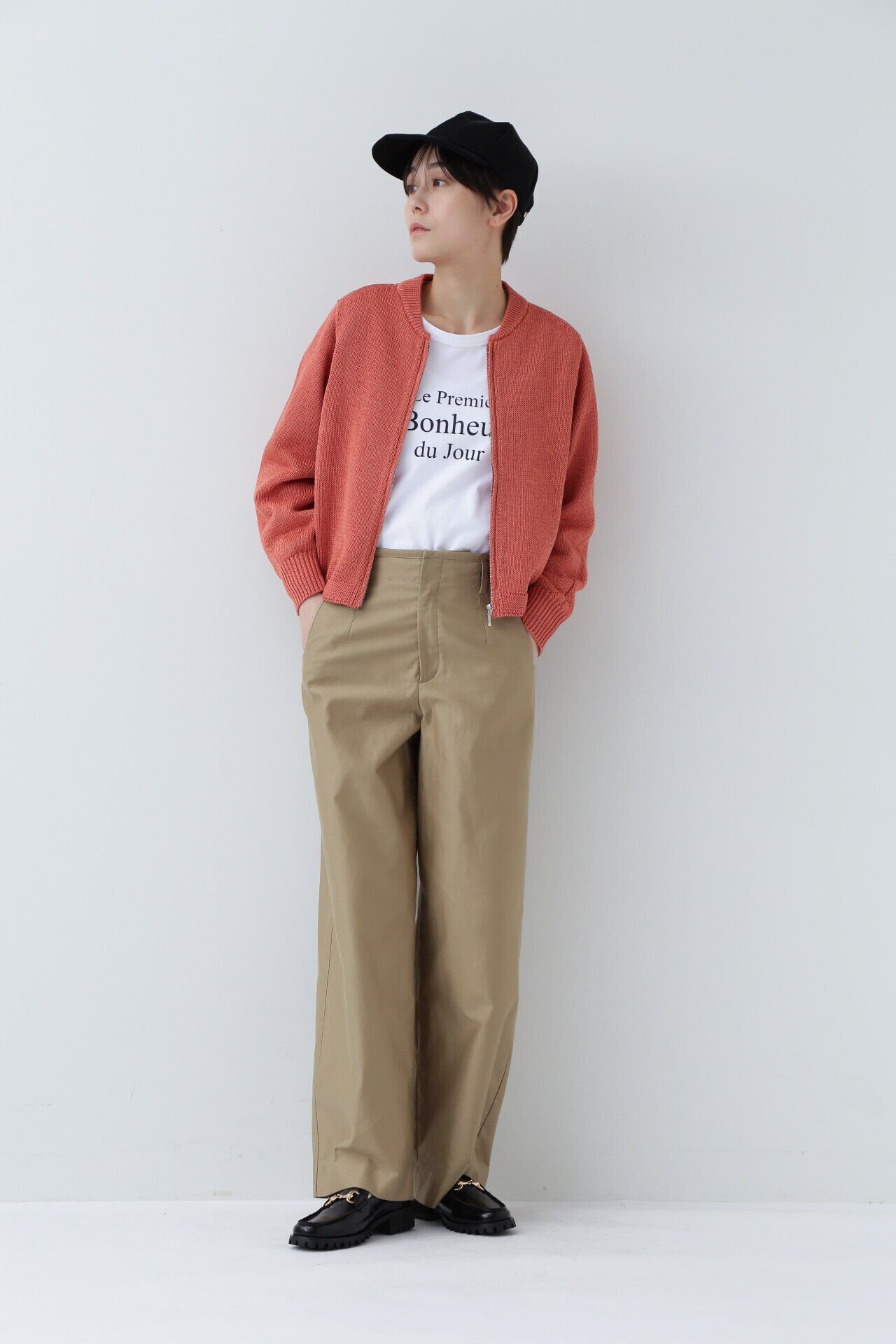  「◆ギマコットンジップアップカーディガン」|ニット・セーター|