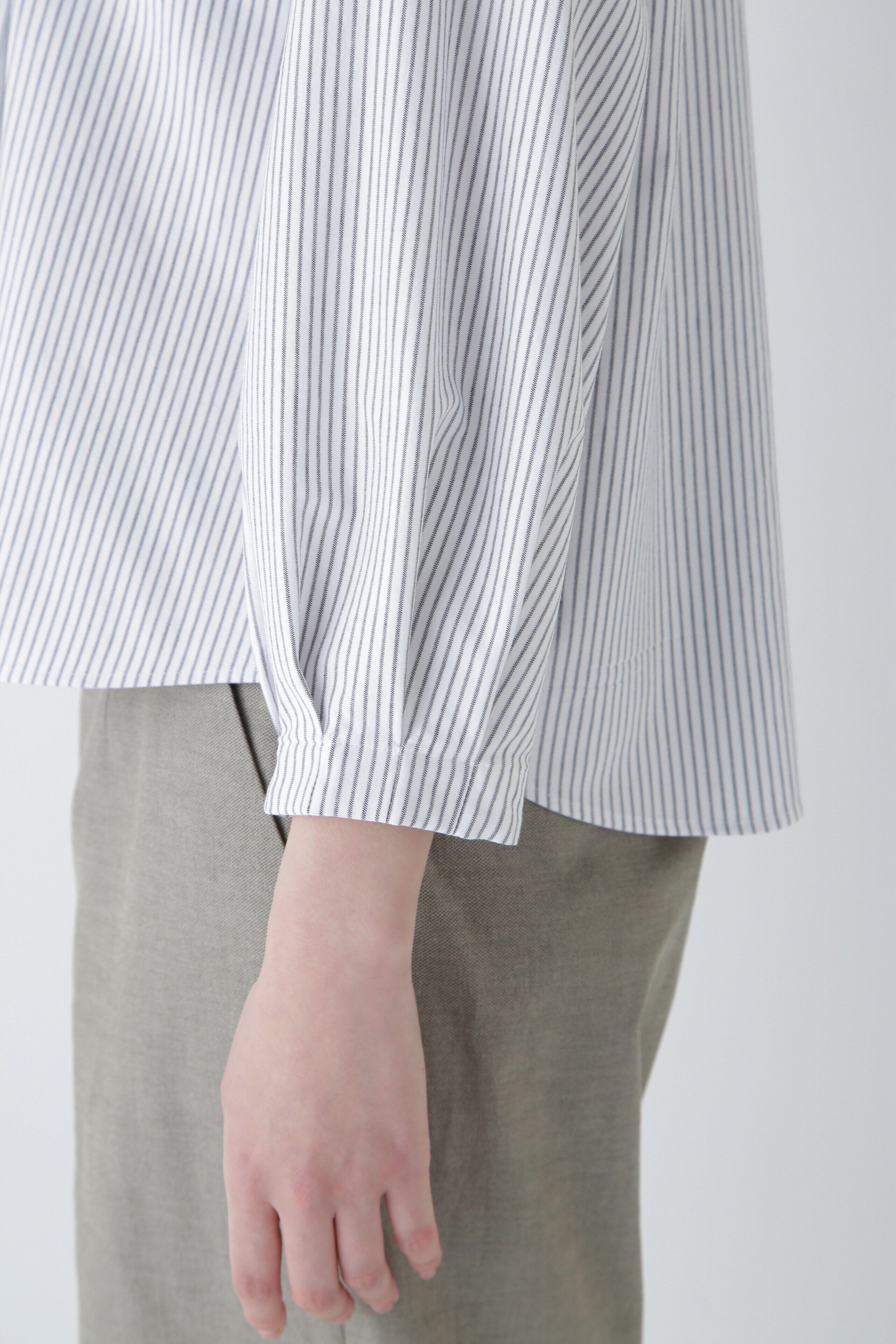  「◆鹿の子ジャージーストライプバンドカラープルオーバー」|Tシャツ・カットソー|