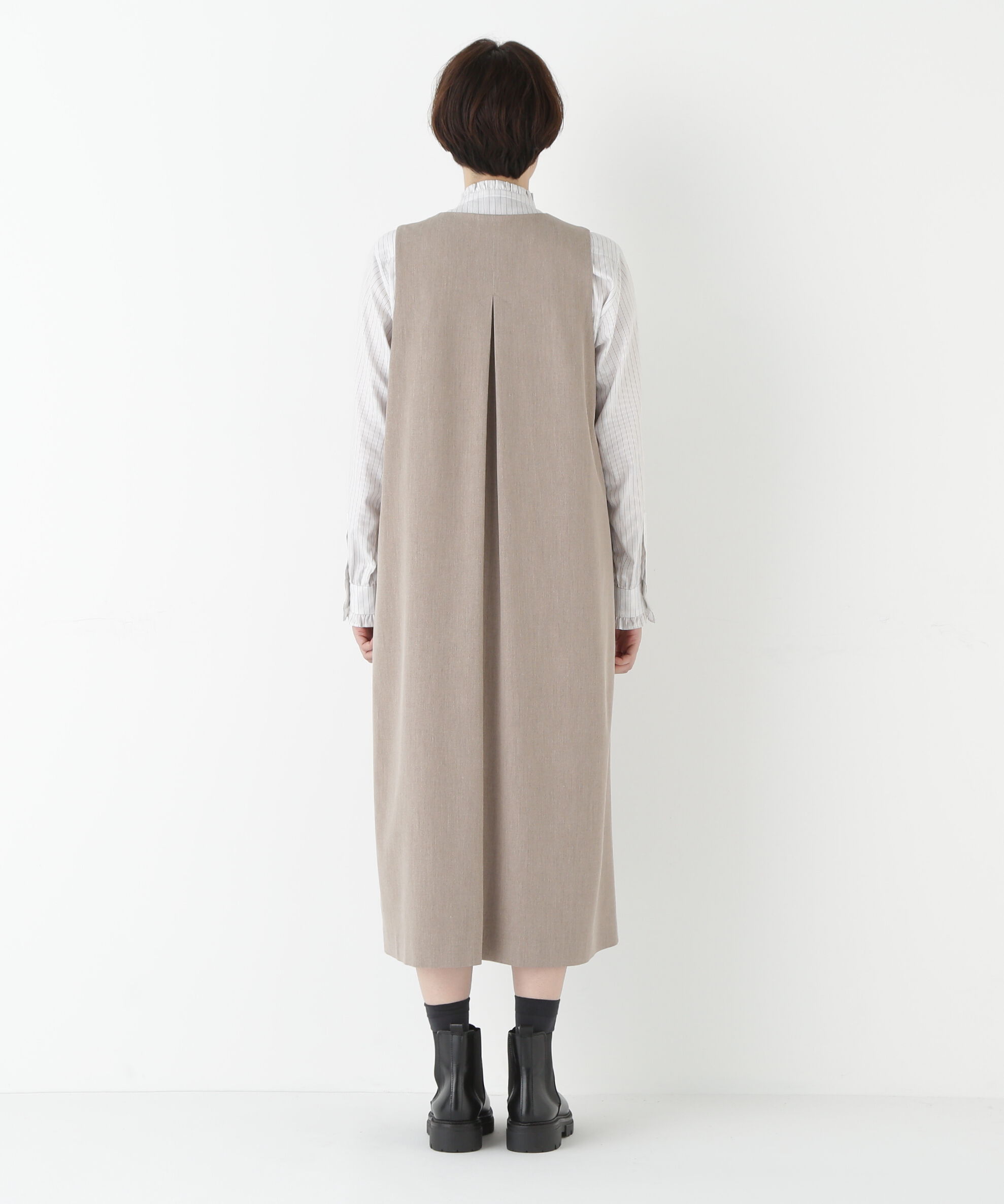  「◆ＴＲストレッチＶネックジャンスカ」|ワンピース|