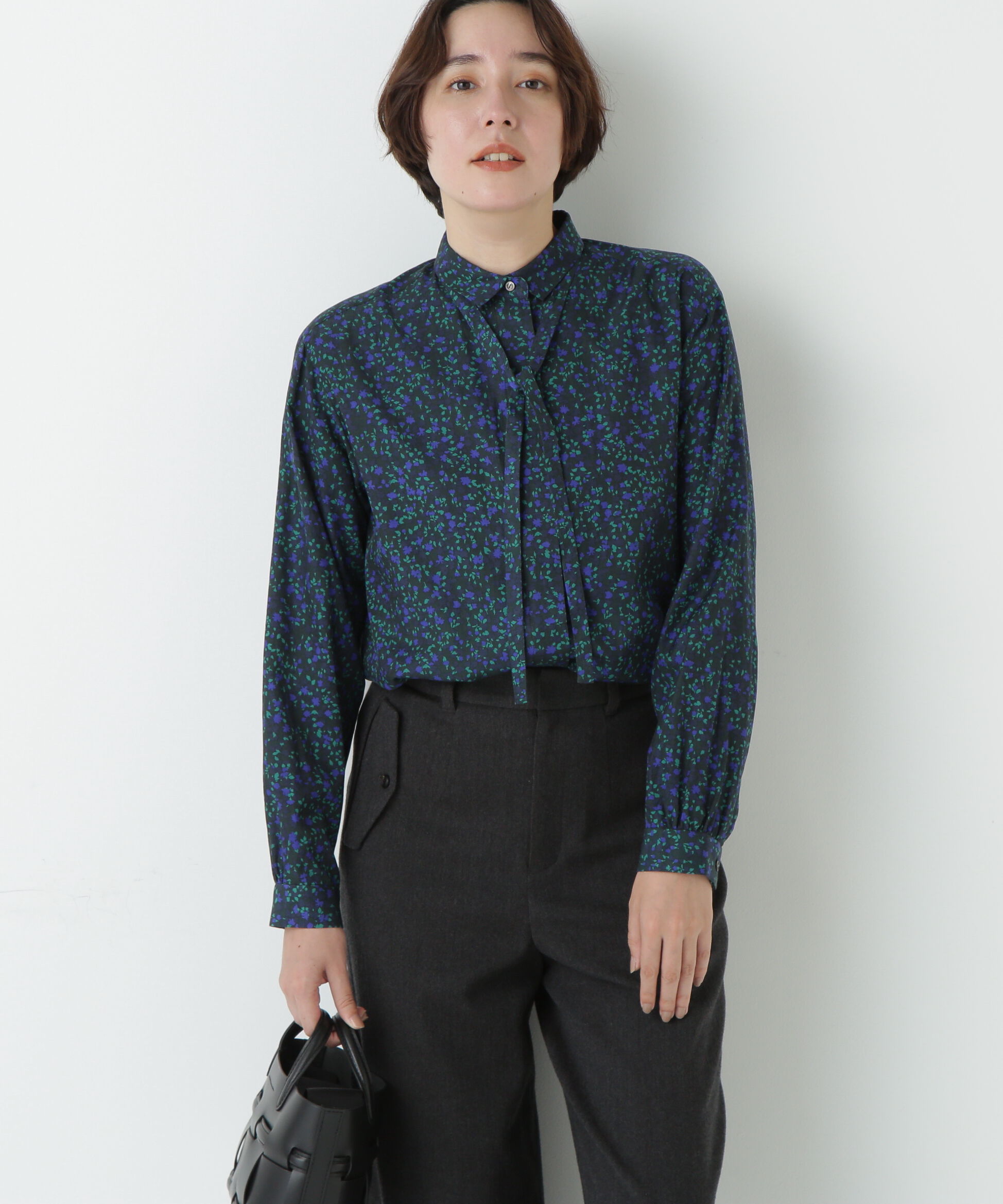  「プチフラワープリントボウタイシャツブラウス」|シャツ・ブラウス|グリーンフラ 3