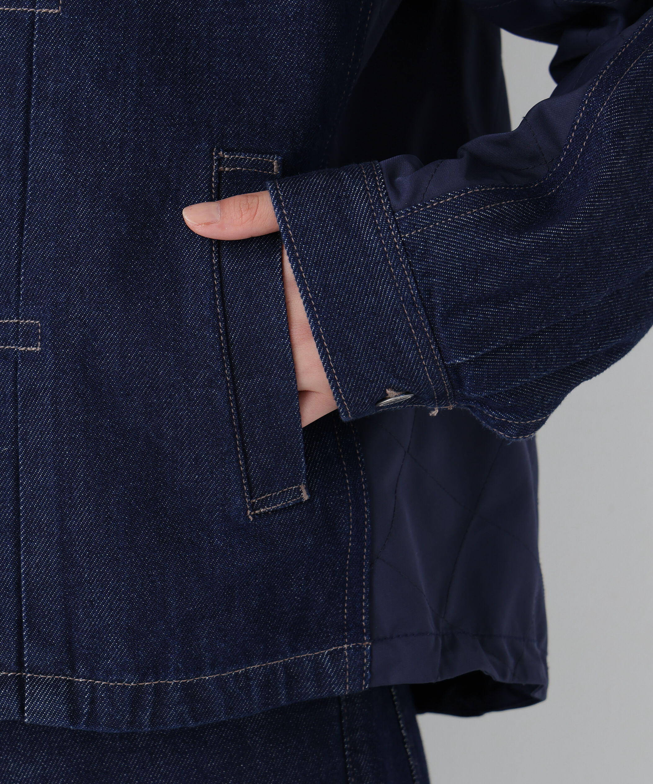  「◆ソフトデニムドッキングブルゾン」|ブルゾン・スタジャン|