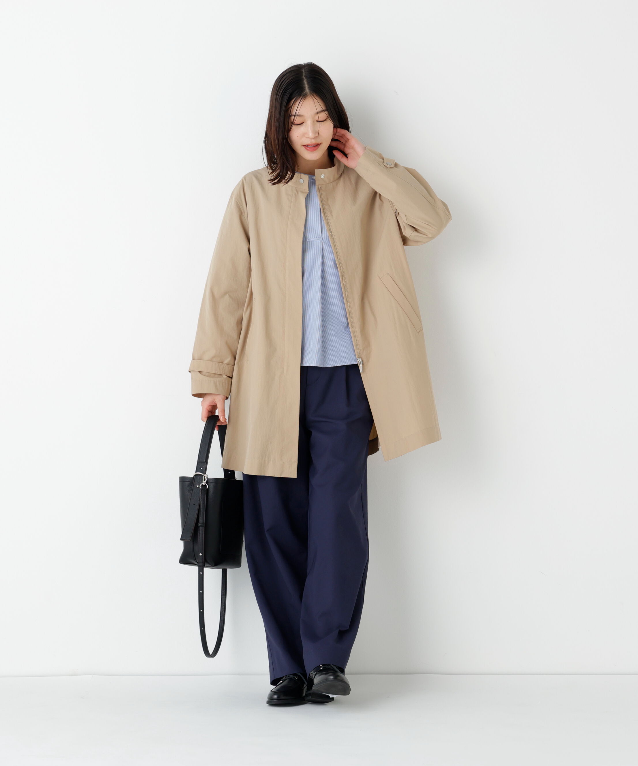  「◆麻調合繊タックセミワイドパンツ」|その他|