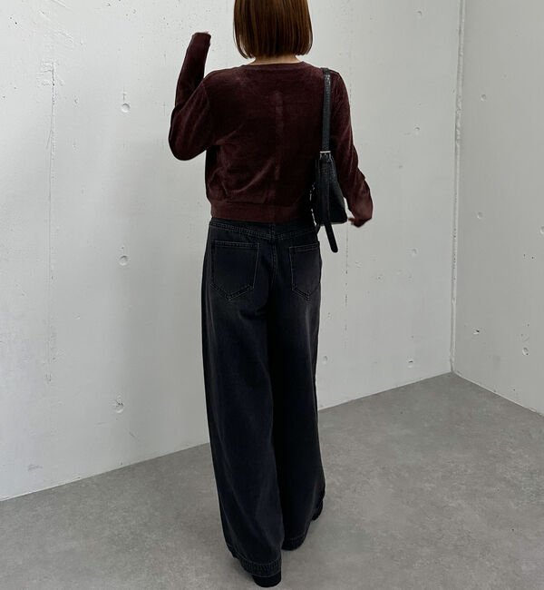 archives「ベロアライク金ボタンニットカーディガン」|カーディガン|