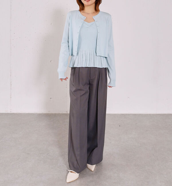 archives「ハリヌキフリルニットカーデアンサンブル」|カーディガン|