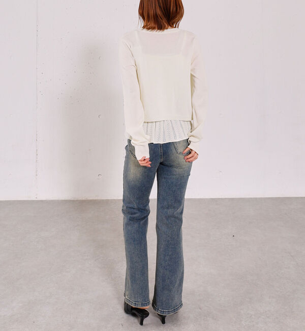 archives「ハリヌキフリルニットカーデアンサンブル」|カーディガン|