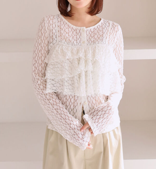 archives「フリルビスチェカットレースアンサンブル」|カーディガン|