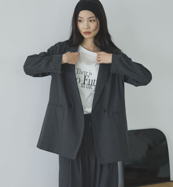 Doux archives「ストライプダブルテーラードジャケット」|テーラードジャケット|