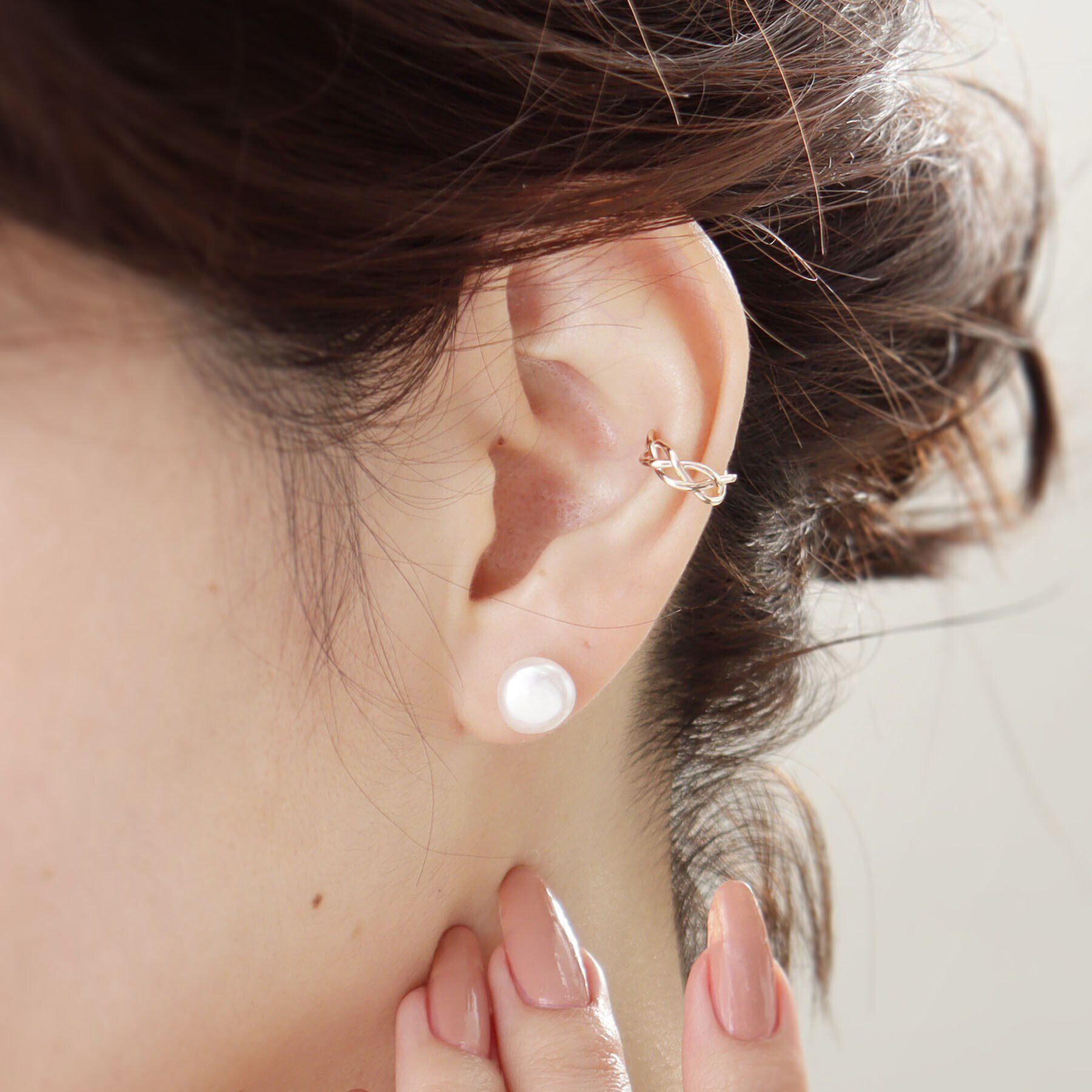 COCOSHNIK「K10バロックパール スタッドピアス」|ピアス|