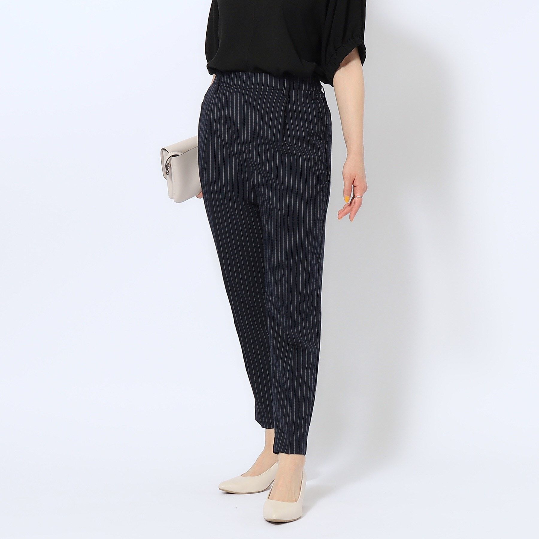 SHOO･LA･RUE「【洗える/SS-3L】すっきりキレイにかっこよく 大人のテーパードパンツ」|その他|