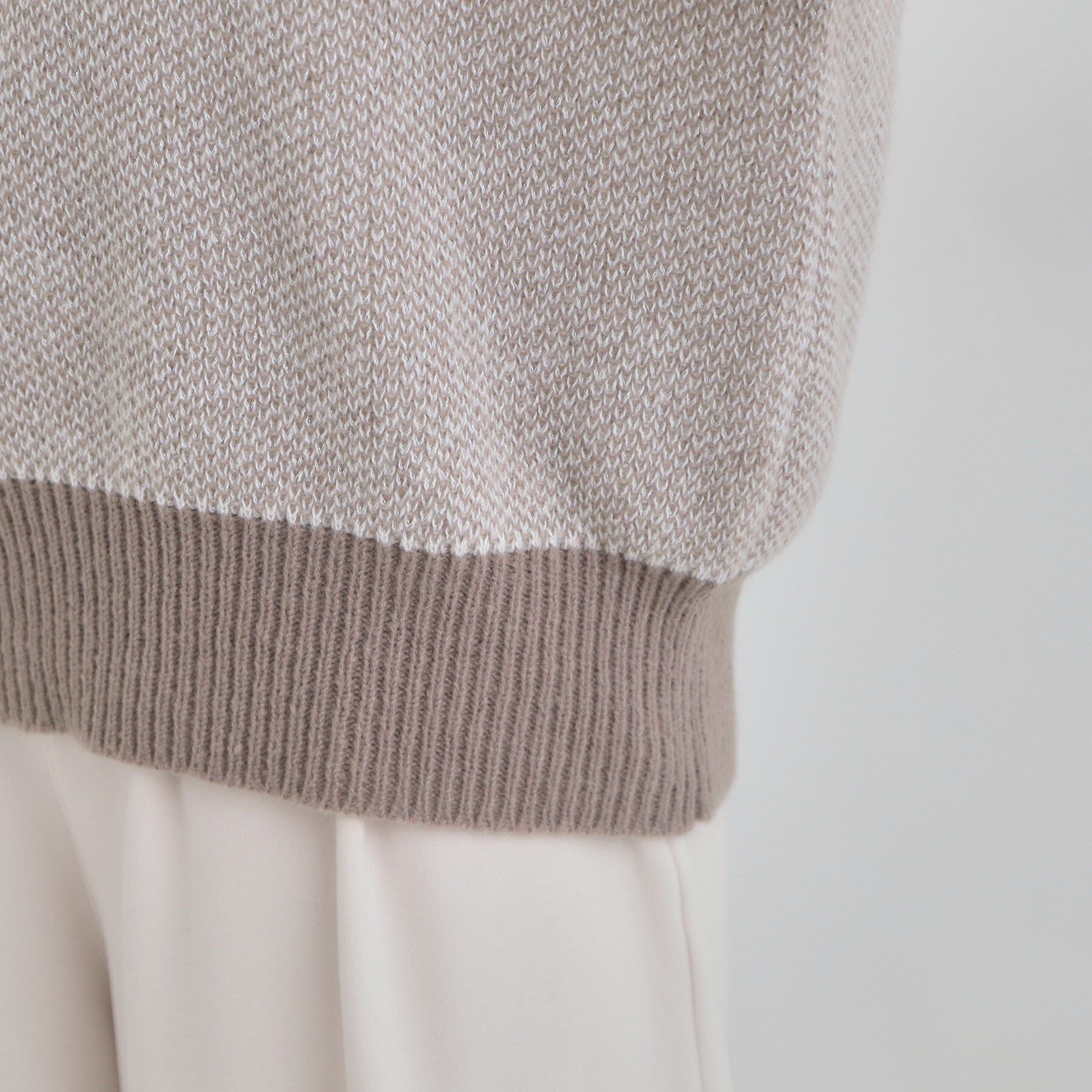 SHOO･LA･RUE「【S-LL】さりげないラメ感 配色ジャカード タートルネックニット」|ニット・セーター|