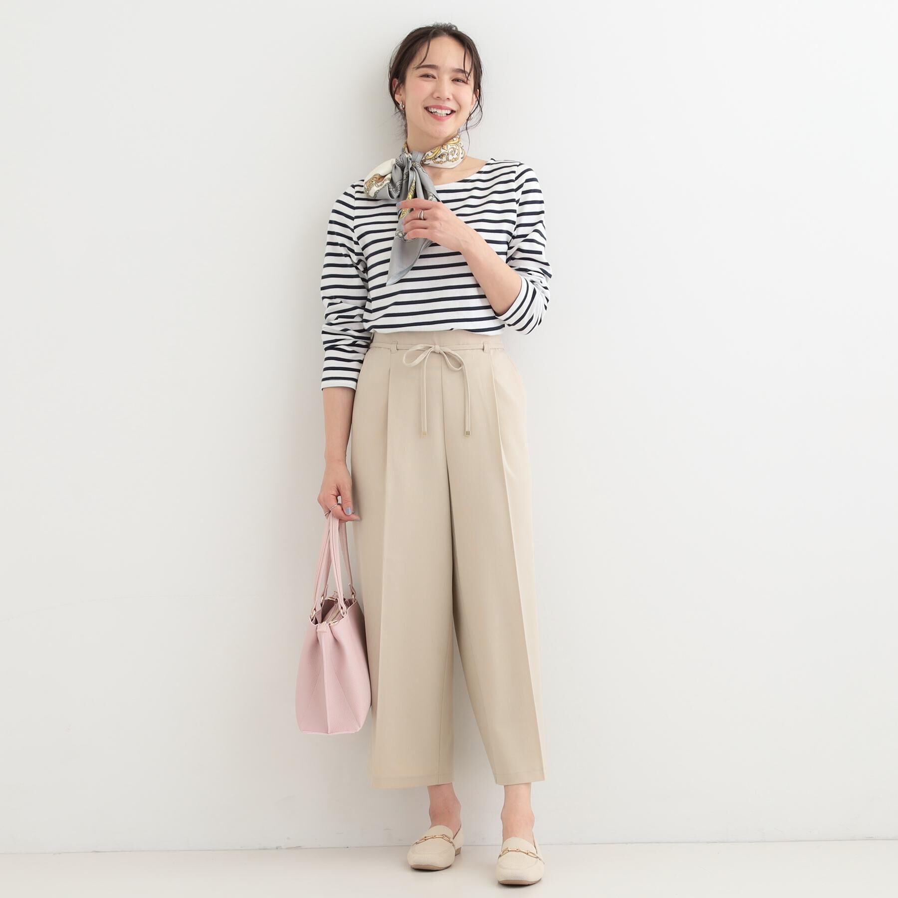 SHOO･LA･RUE「【着丈選べる/S-LL】センタープレスできちんと見え イージーワイドパンツ」|その他|