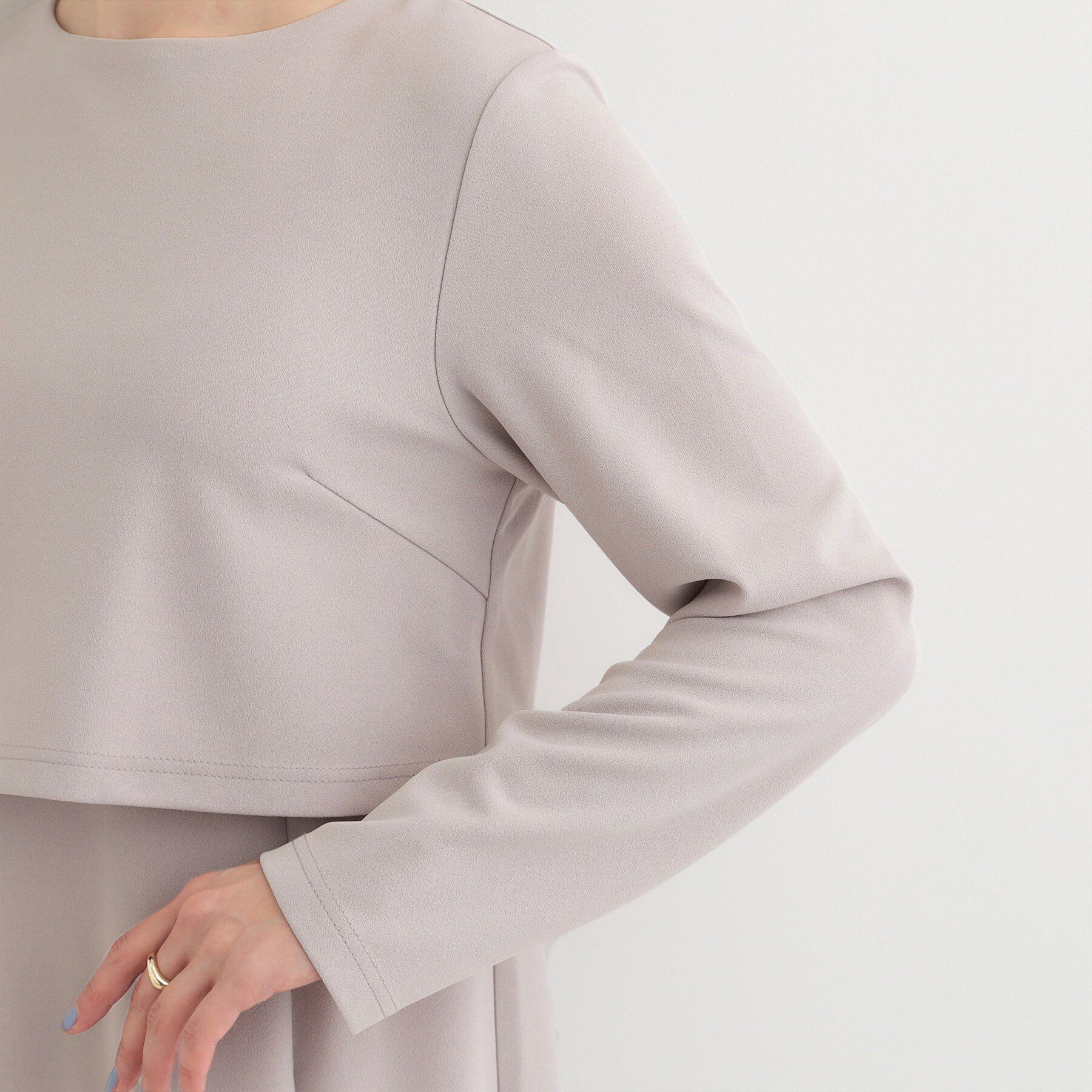 SHOO･LA･RUE「【S-LL】コーデに迷わずきちんと決まる セットアップ風ワンピース」|ワンピース|