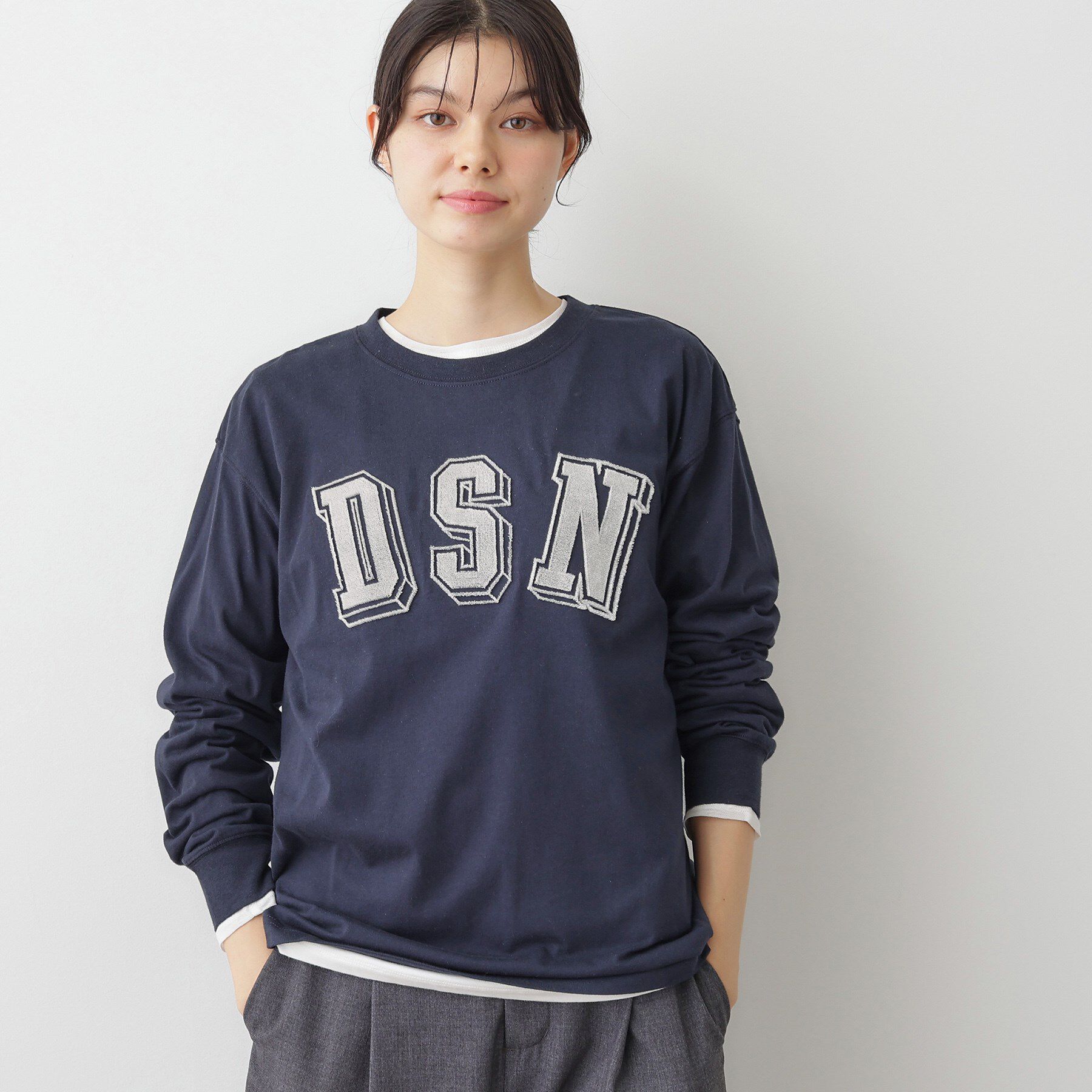 Dessin「【ユニセックス/洗える】ビッグロゴロンT」|Tシャツ・カットソー|