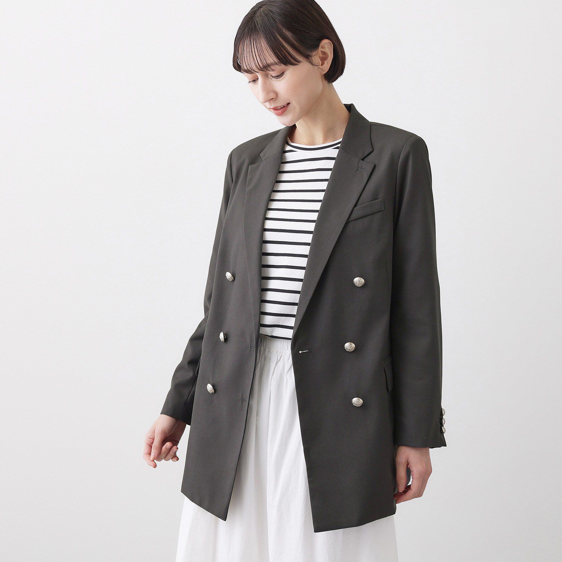 Dessin「ダブルジャケット」|テーラードジャケット|チャコールグレー(0