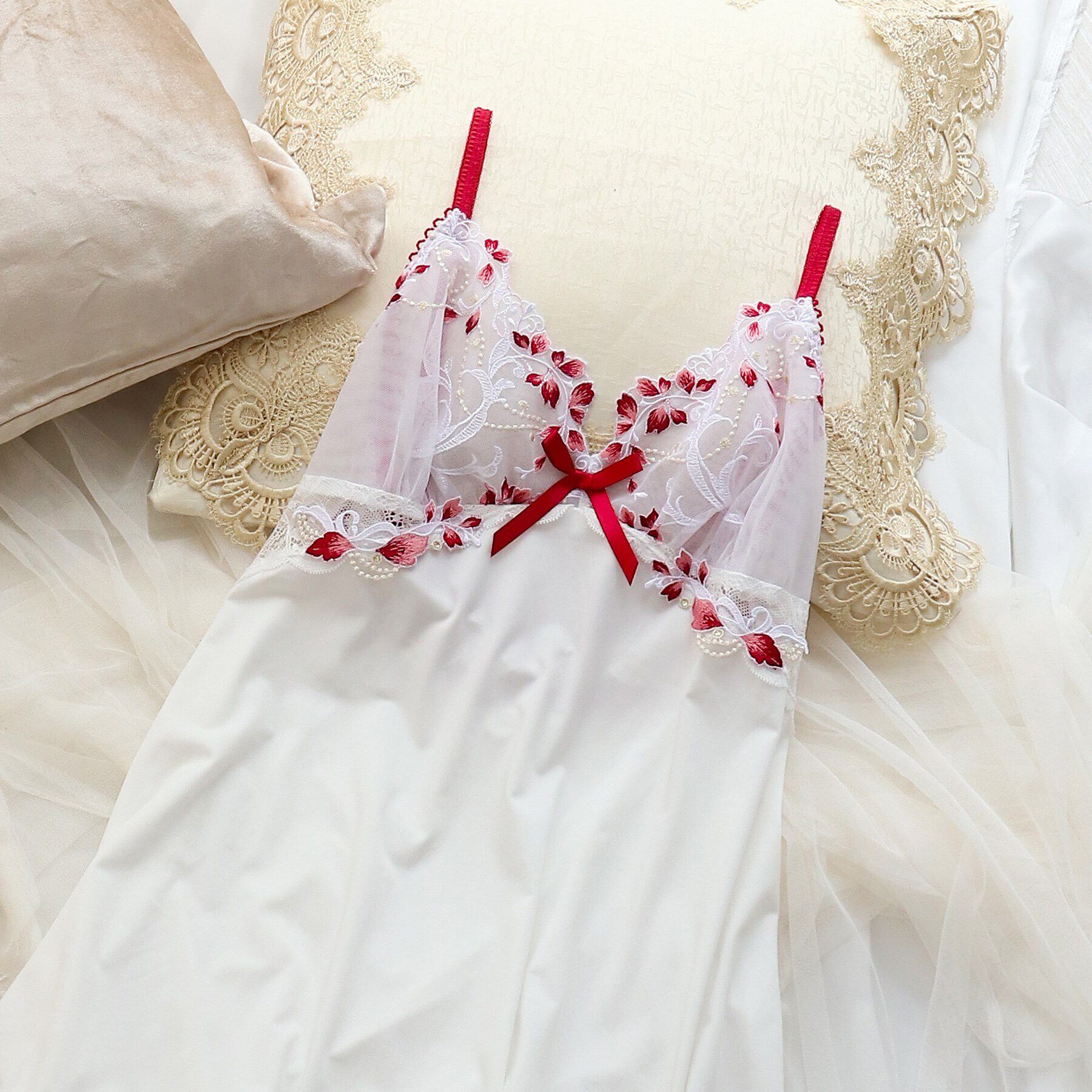 Risa Magli「アナベル スリップ」|キャミソール|レッド(060)