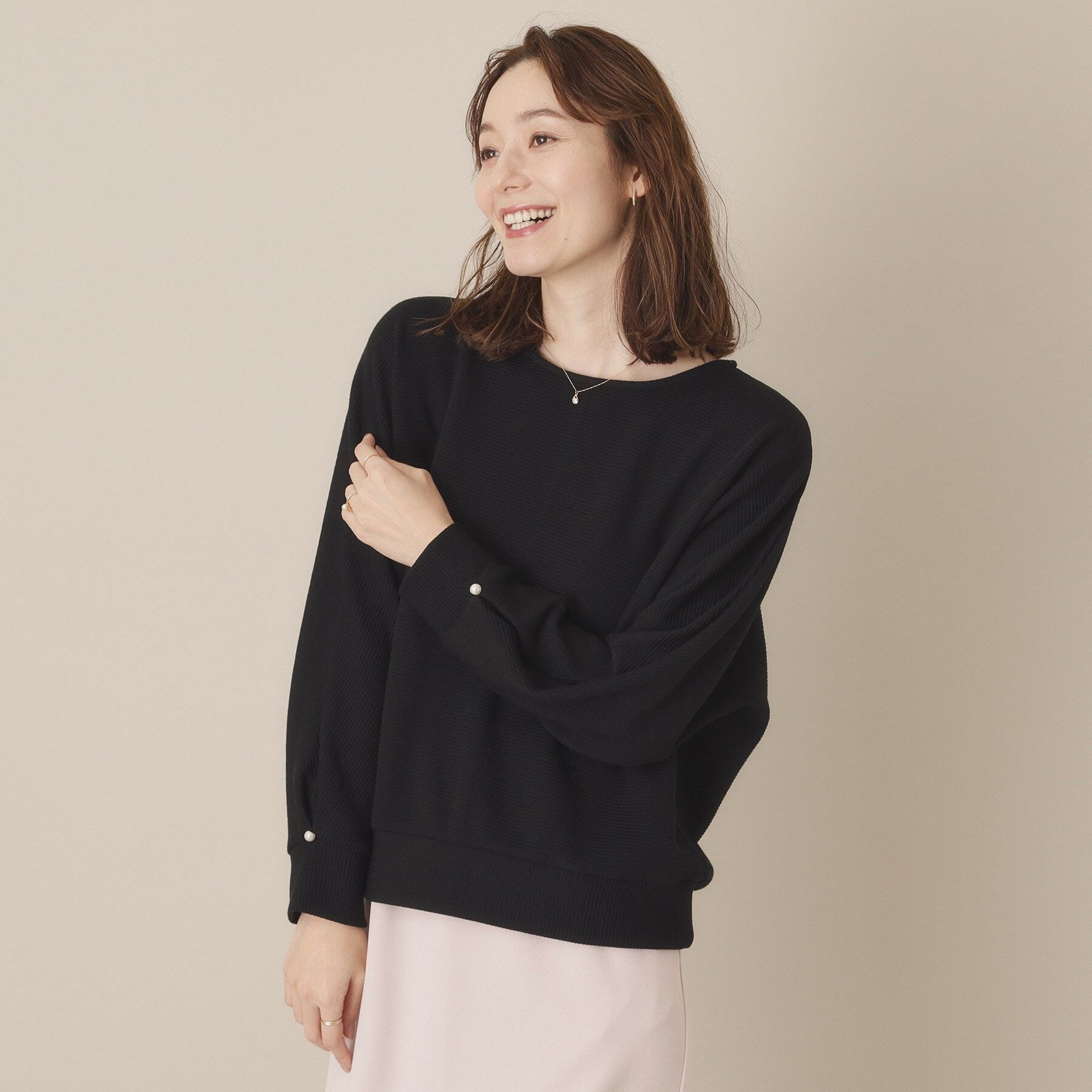 ITS&rsquo;DEMO「【通勤／手洗い可】リップルドルマンプルオーバー」|Tシャツ・カットソー|