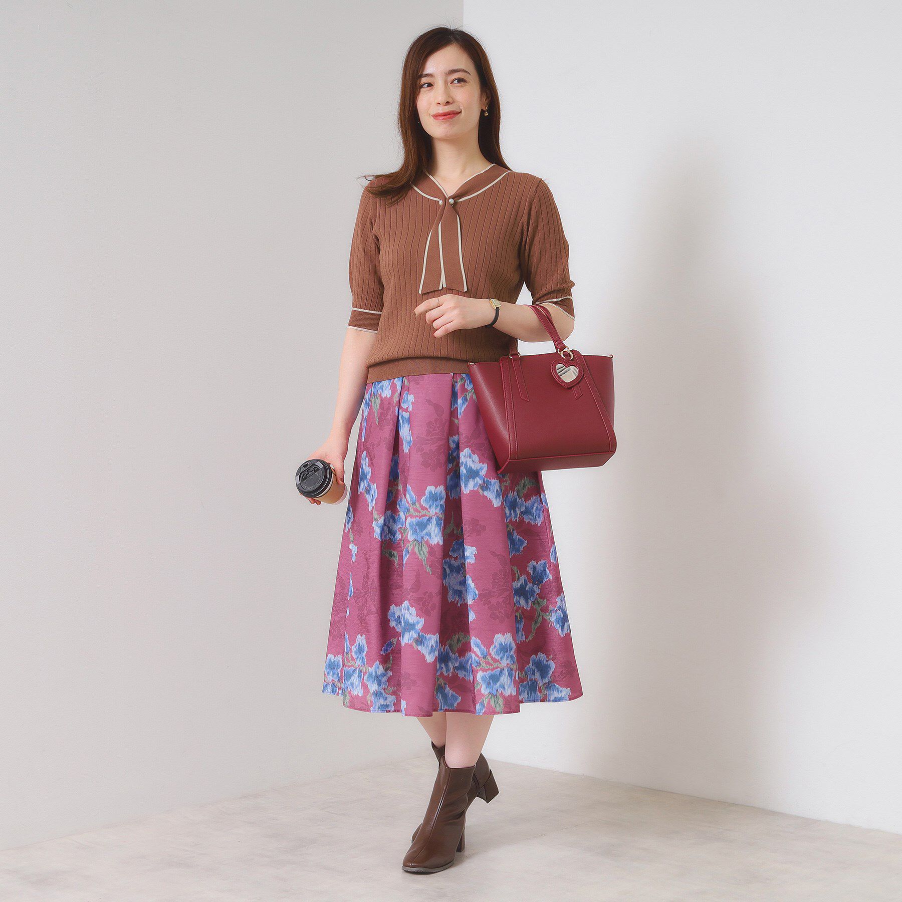 ITS&rsquo;DEMO「【手洗い可】配色ボウタイニット」|ニット・セーター|