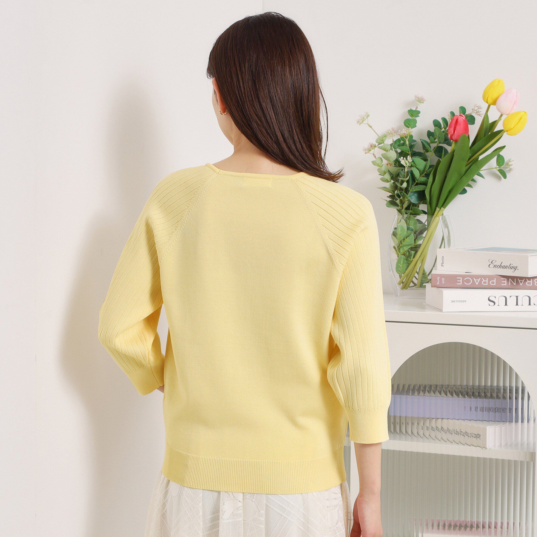 ITS&rsquo;DEMO「【繰り返し洗える／毛玉防止／洗濯機OK】タフニット リブ切替ニットプルオーバー」|ニット・セーター|