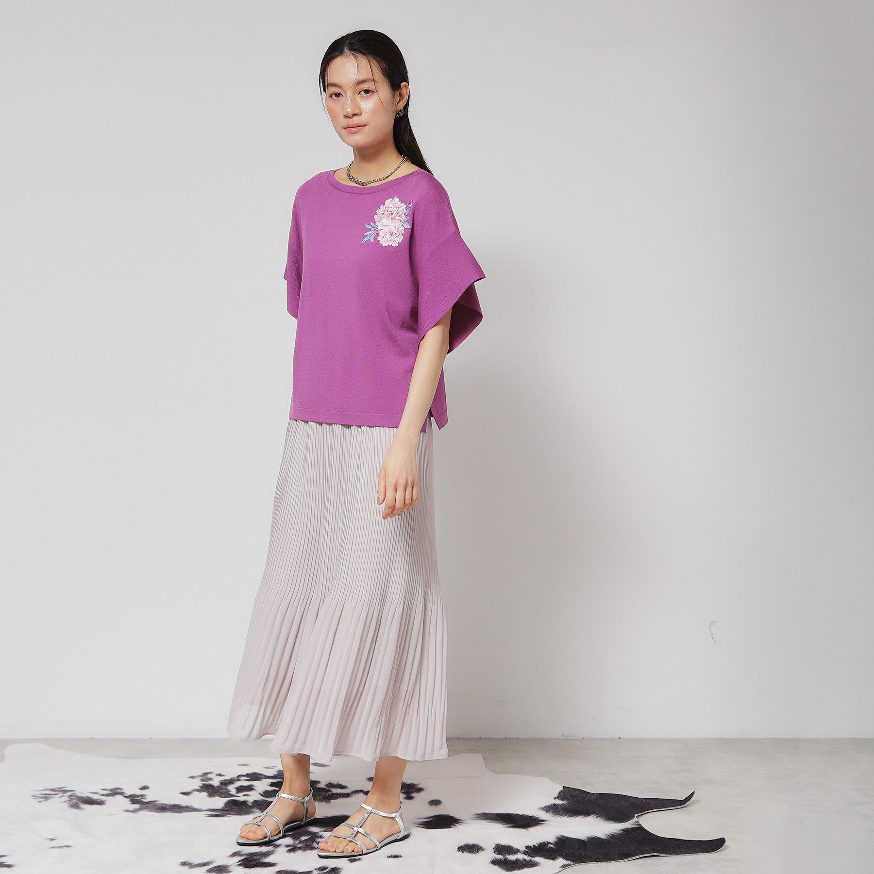 SunaUna「【SS～Lサイズ展開／グラデーションフラワー】クラフトニット」|ニット・セーター|