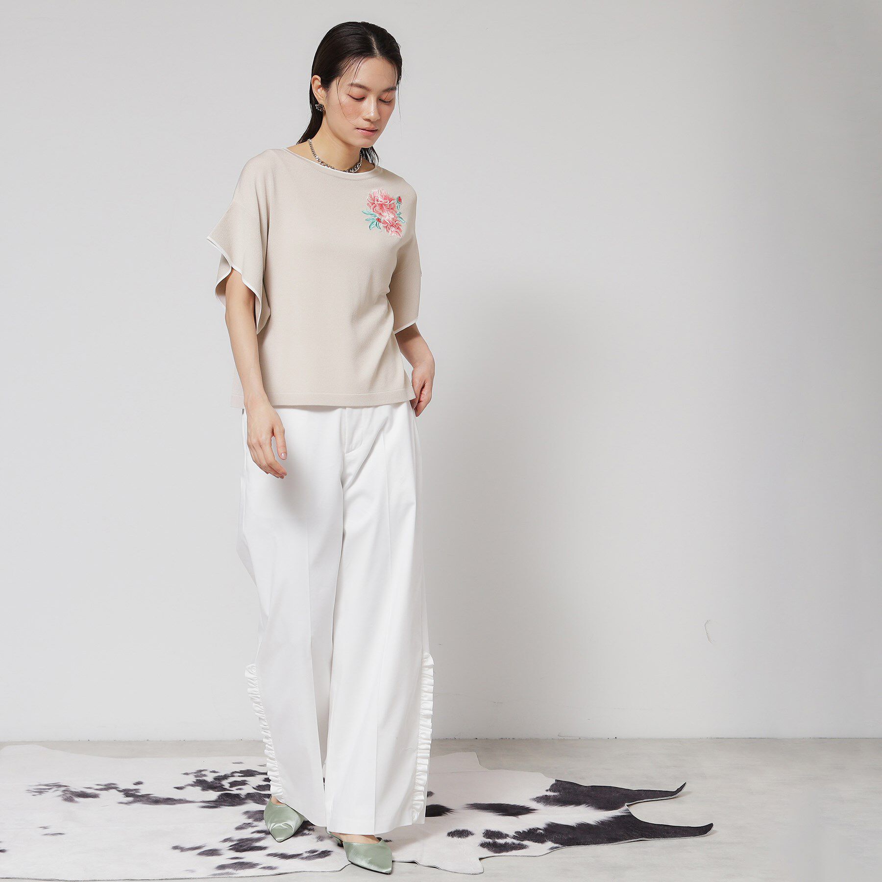 SunaUna「【SS～Lサイズ展開／グラデーションフラワー】クラフトニット」|ニット・セーター|