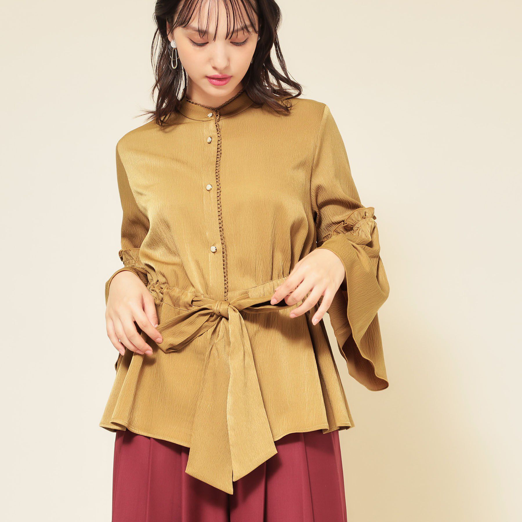 SunaUna「【COLLECTION LINE】フレアスリーブブラウス」|シャツ・ブラウス|