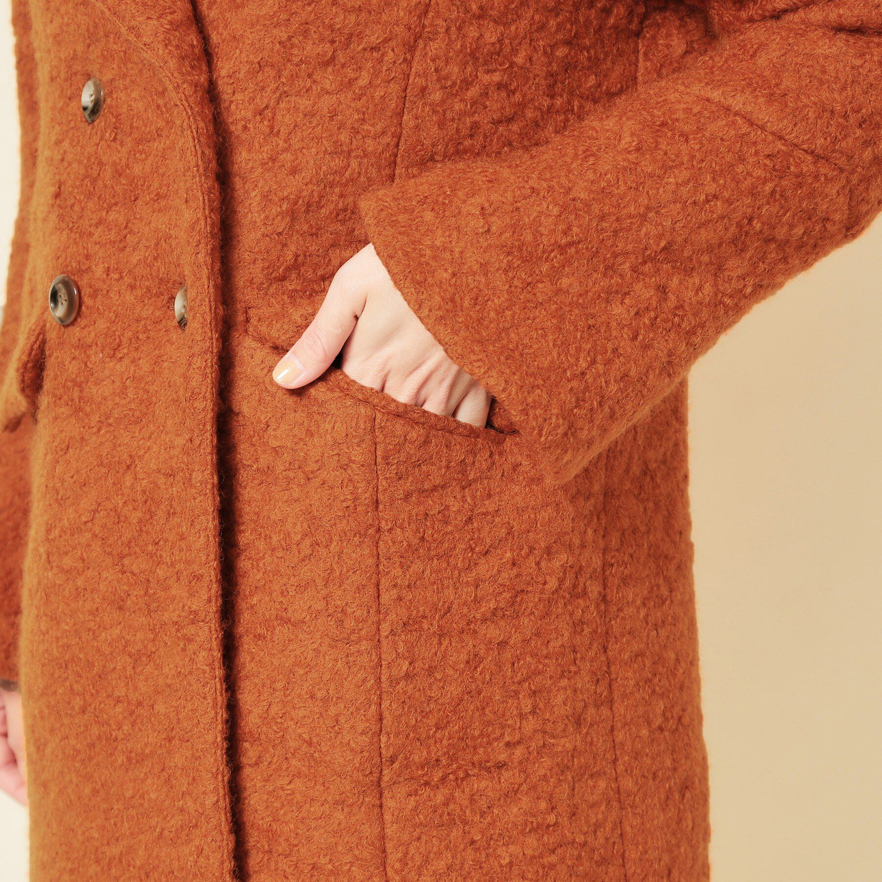 SunaUna「【COLLECTION LINE】ブークレーコート」|チェスターコート|