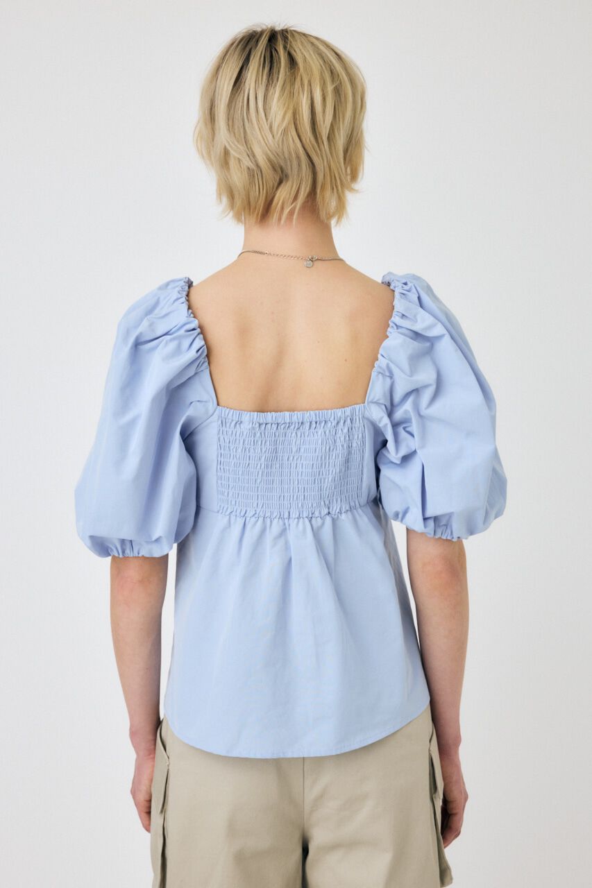 MOUSSY「OPEN NECK GATHER ブラウス」|シャツ・ブラウス|